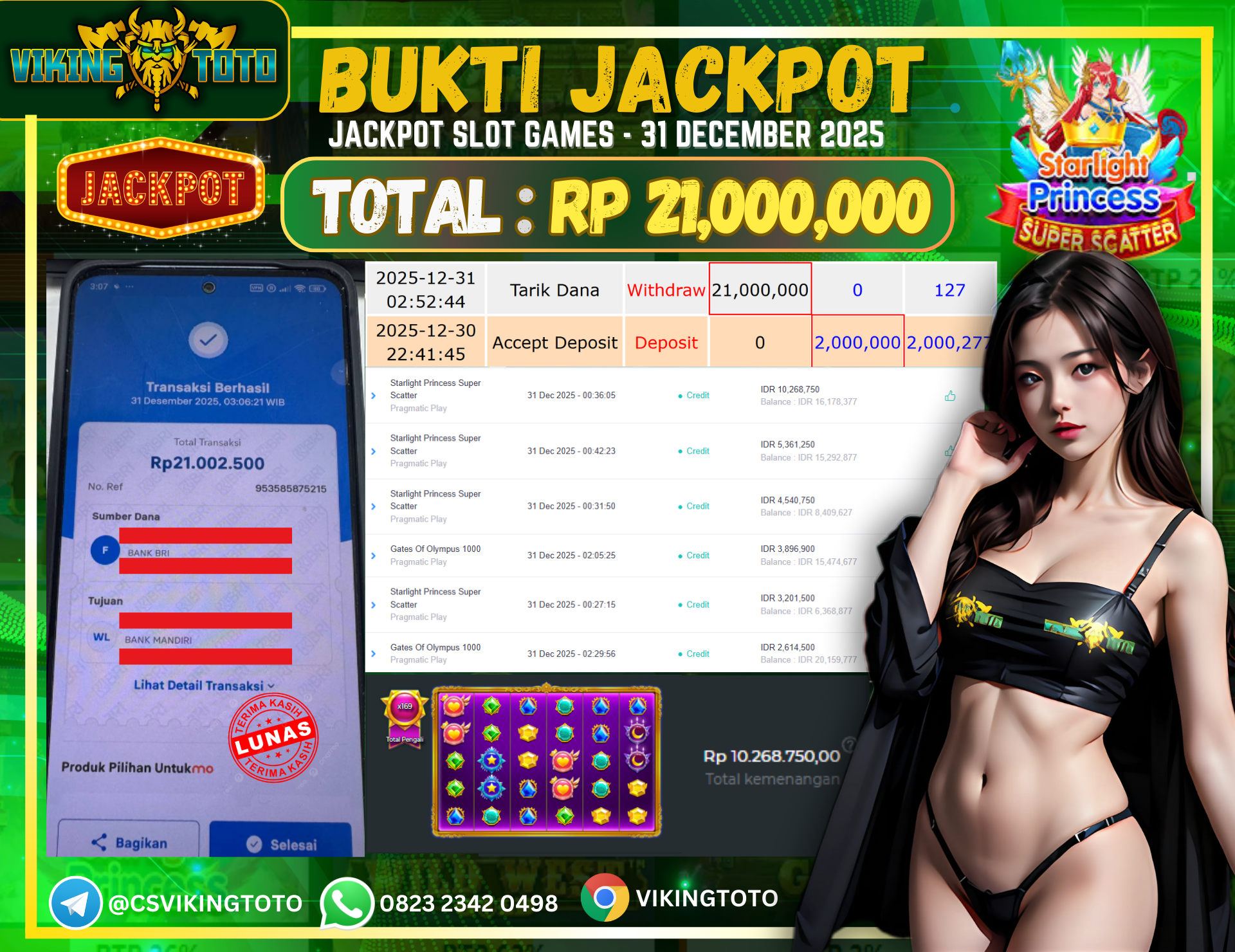 Bukti Jackpot Lunas VikingToto
