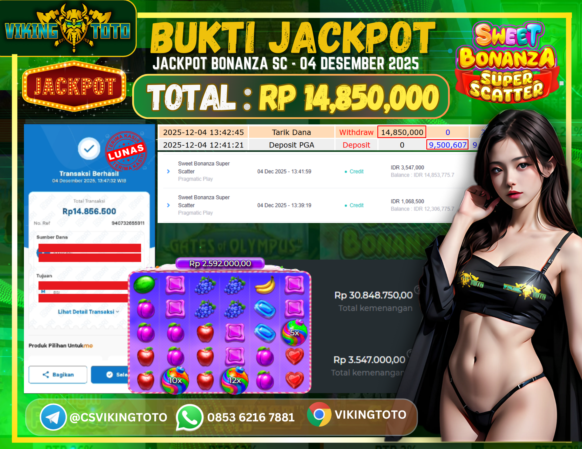 Bukti Jackpot Lunas VikingToto