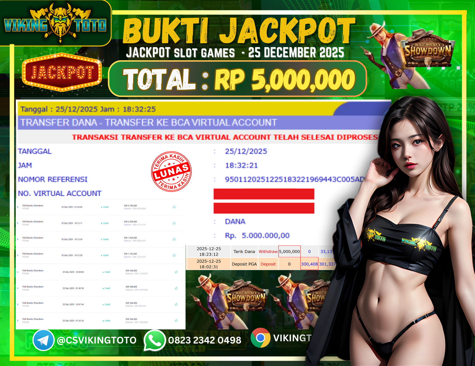 Bukti Jackpot Lunas VikingToto