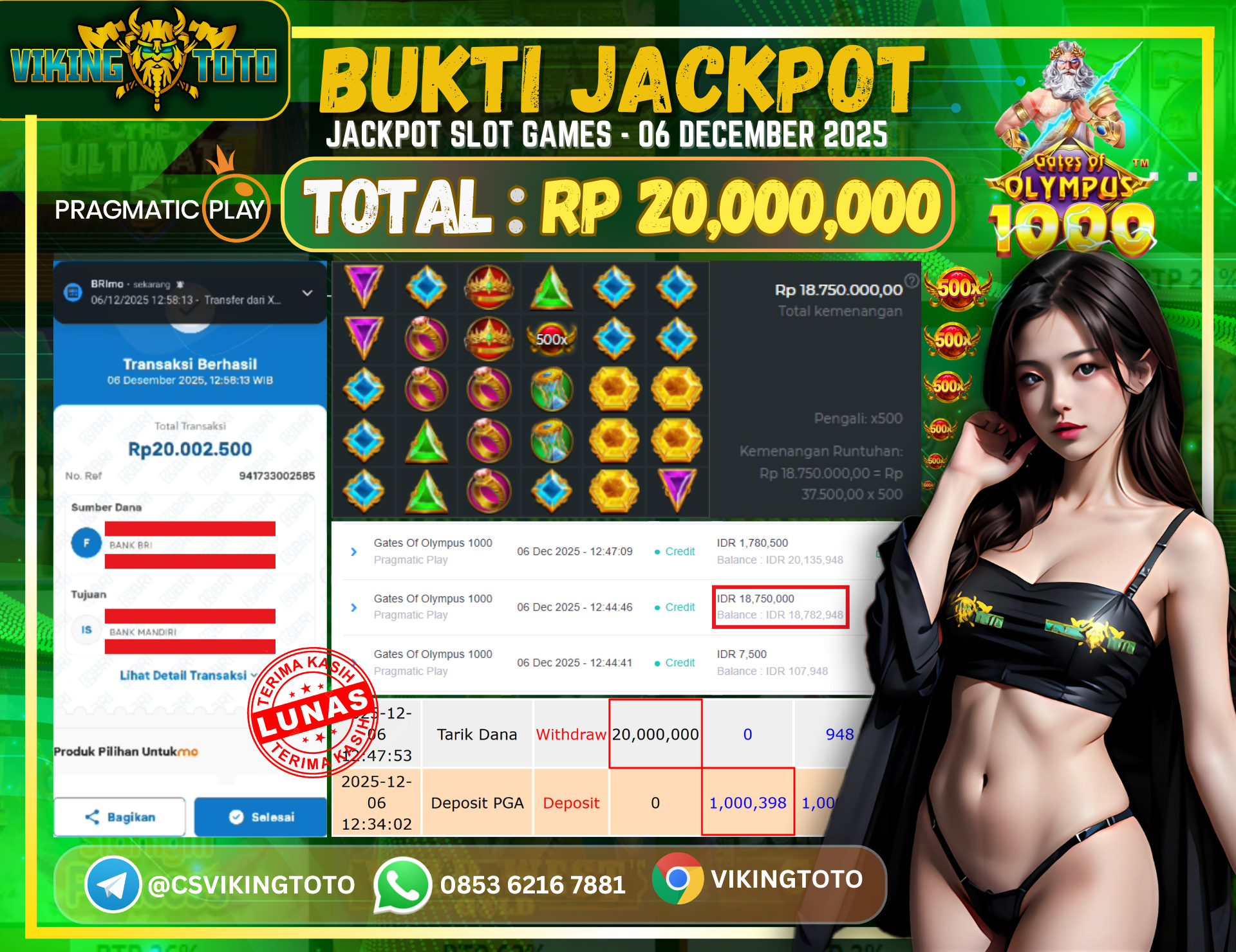 Bukti Jackpot Lunas VikingToto