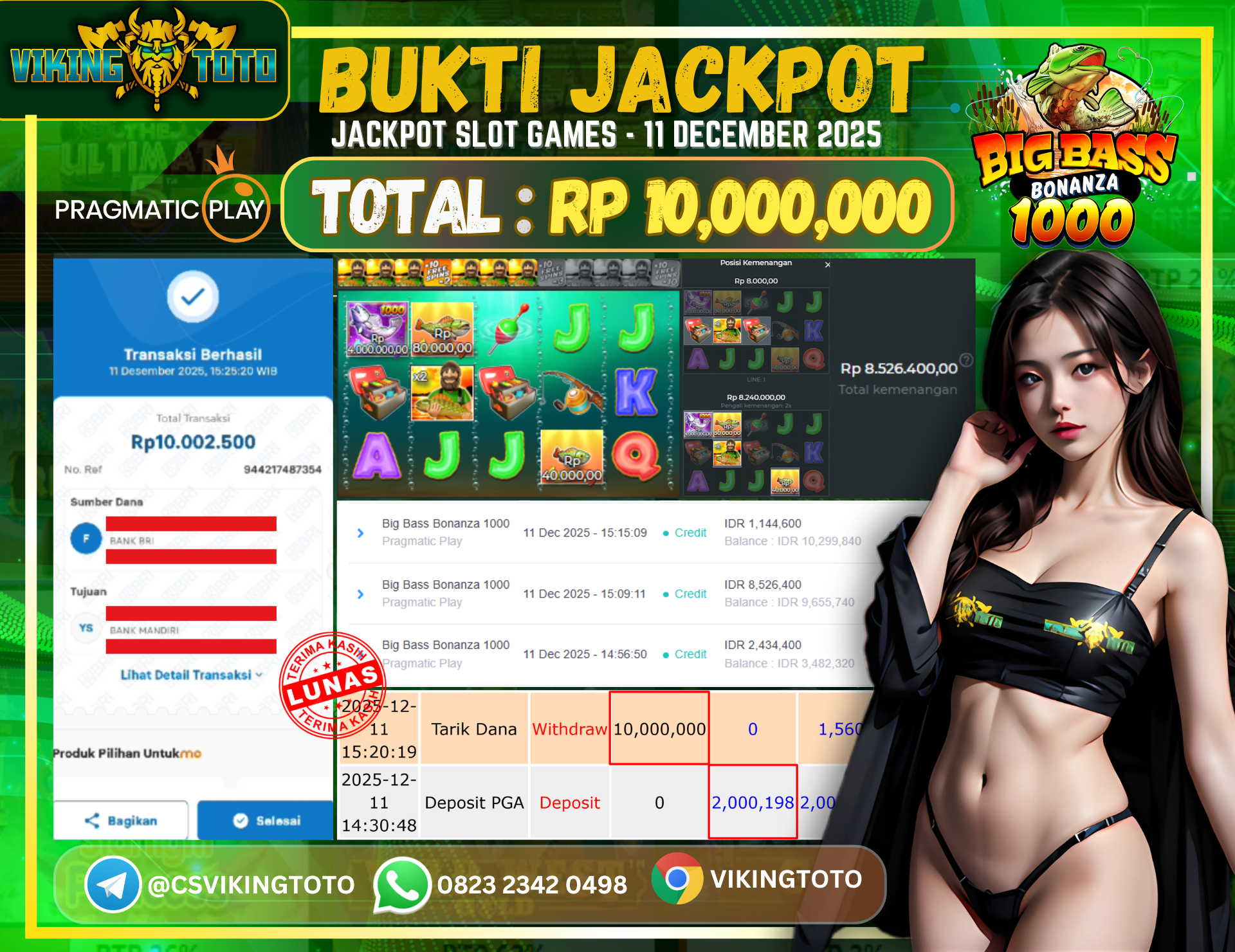 Bukti Jackpot Lunas VikingToto