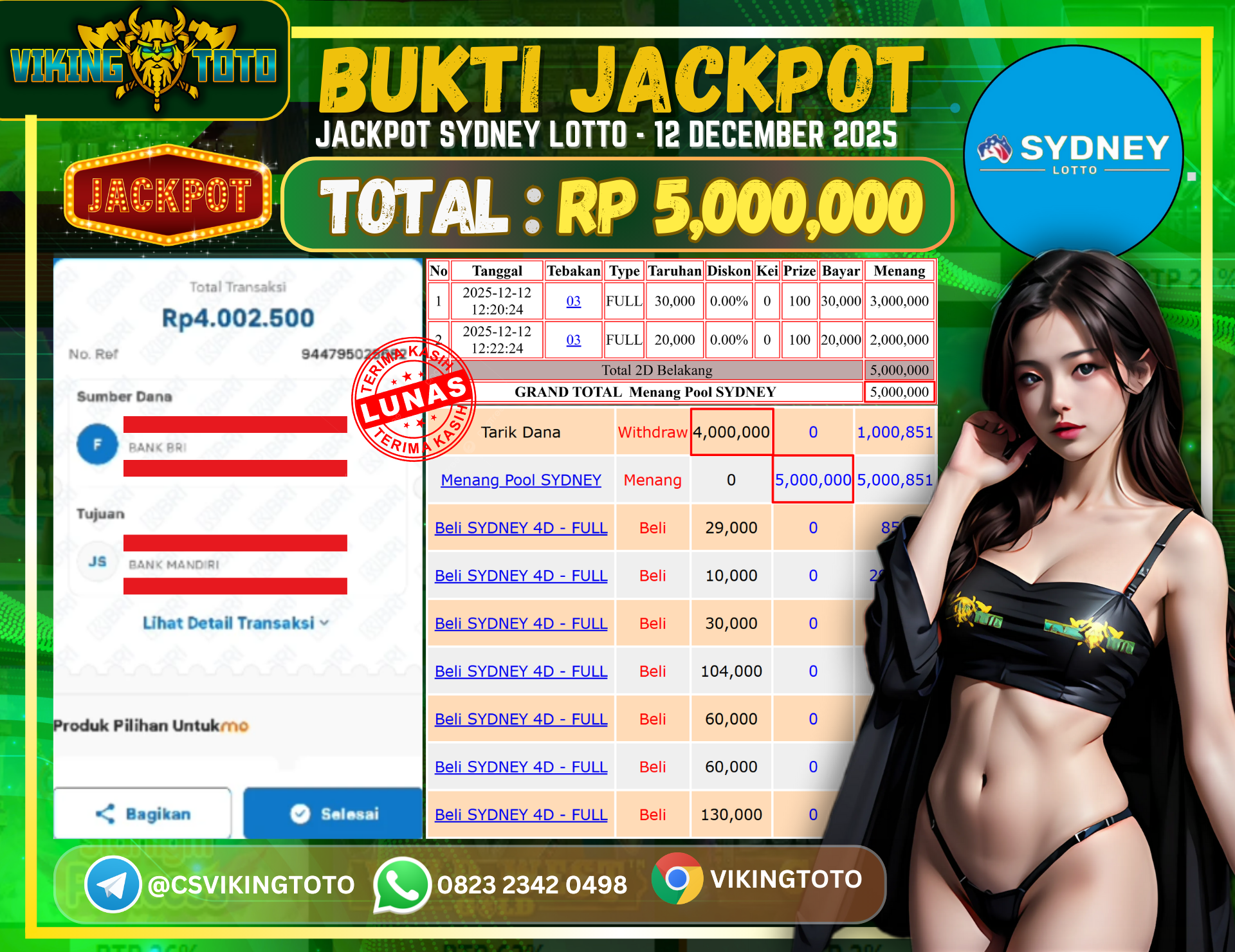 Bukti Jackpot Lunas VikingToto