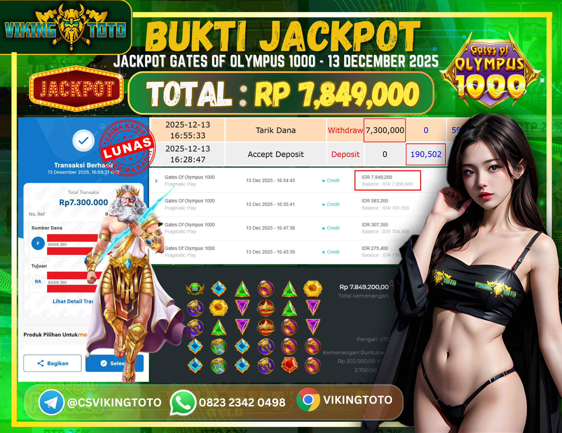 Bukti Jackpot Lunas VikingToto