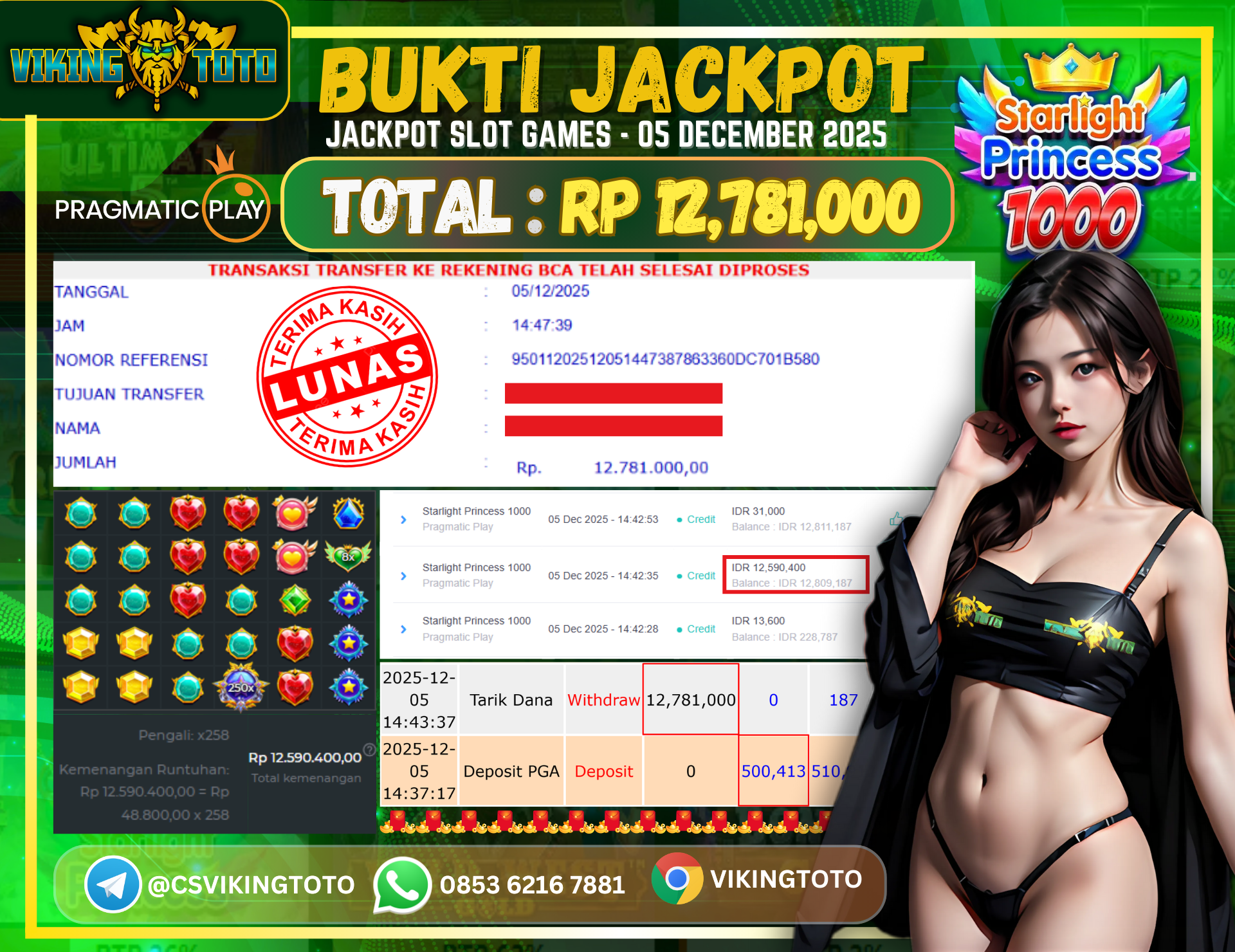 Bukti Jackpot Lunas VikingToto