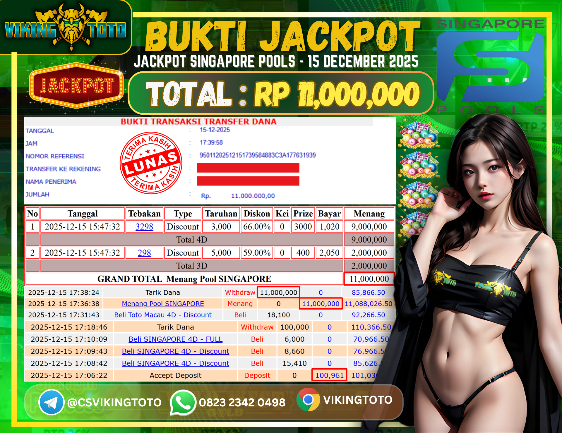 Bukti Jackpot Lunas VikingToto