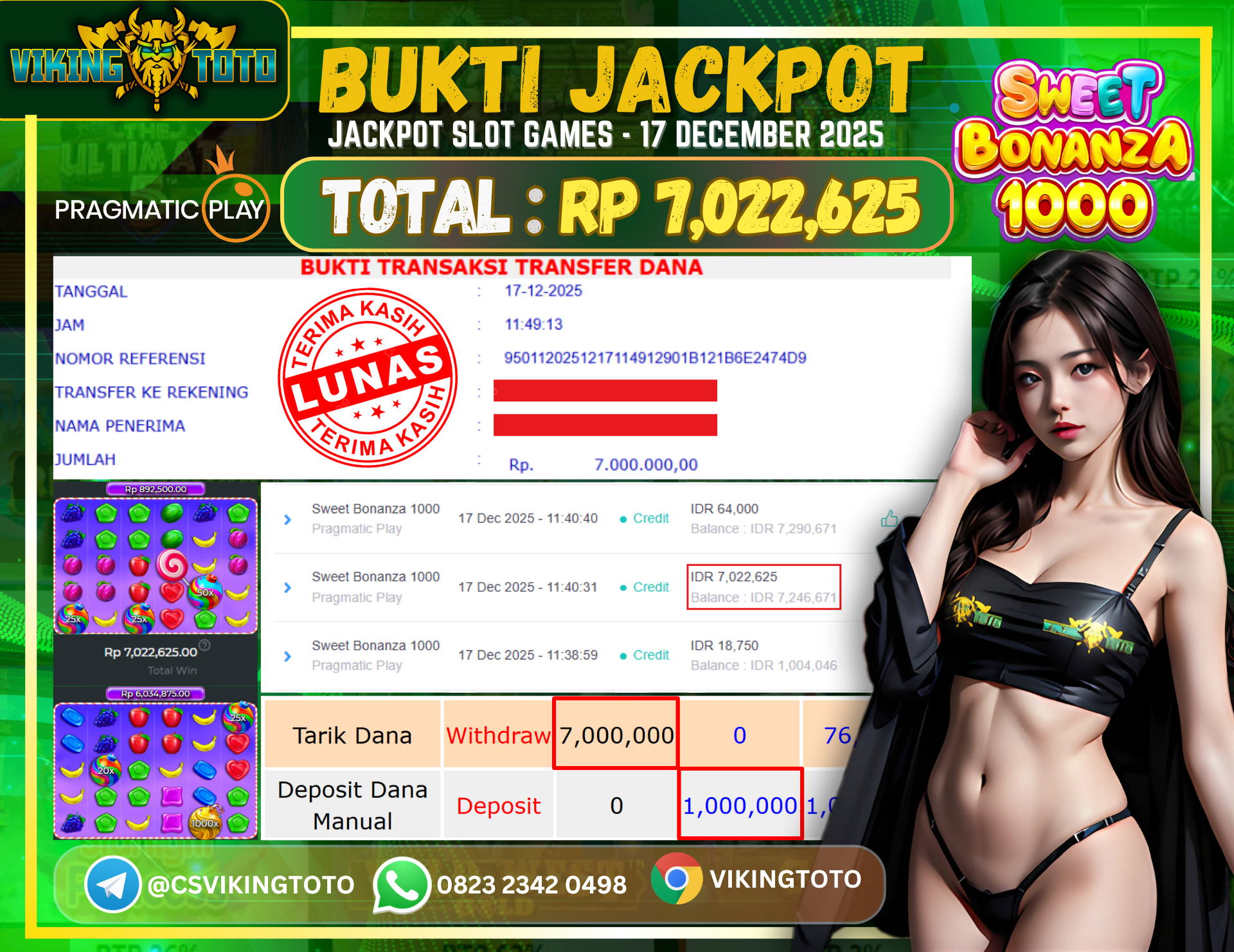 Bukti Jackpot Lunas VikingToto