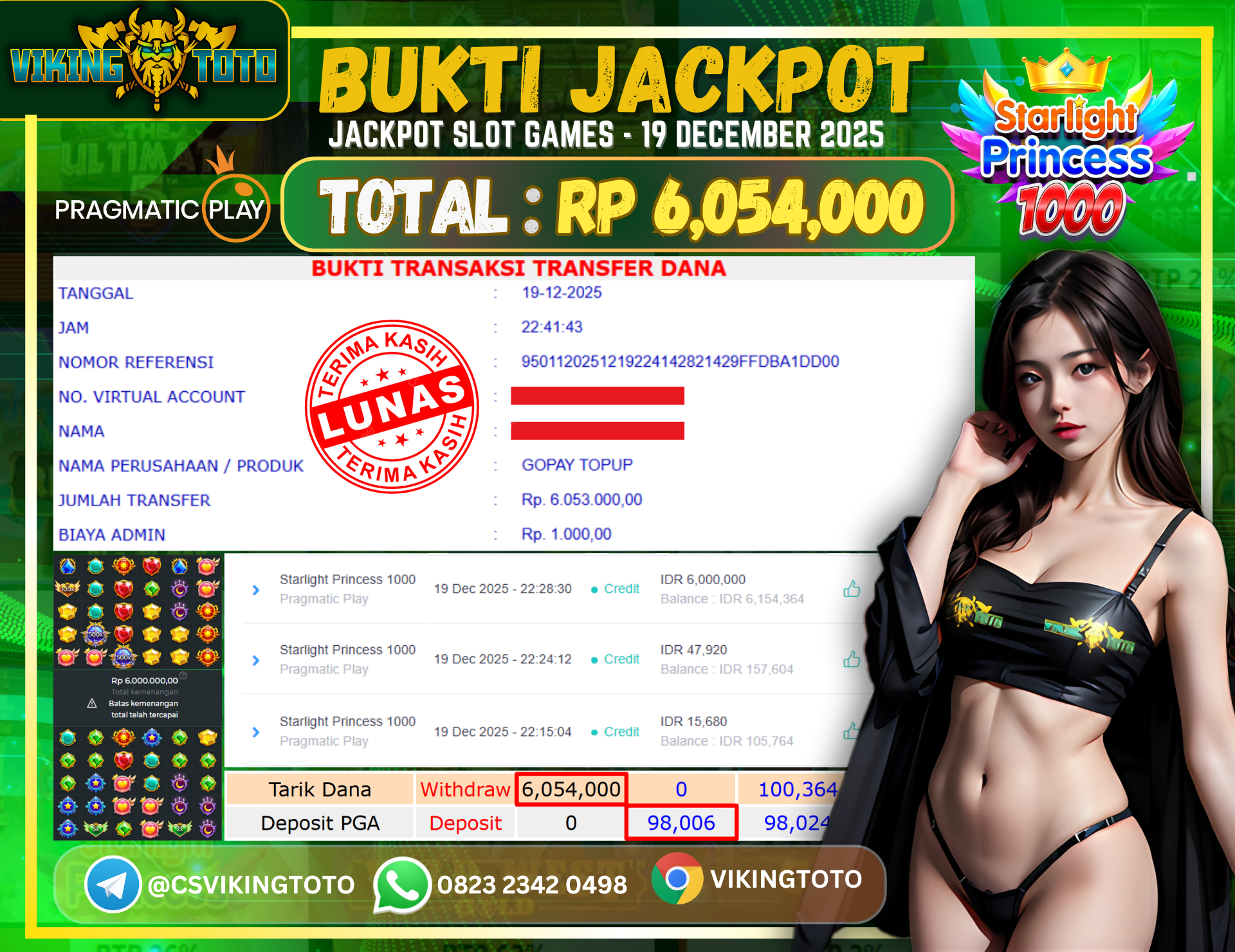 Bukti Jackpot Lunas VikingToto