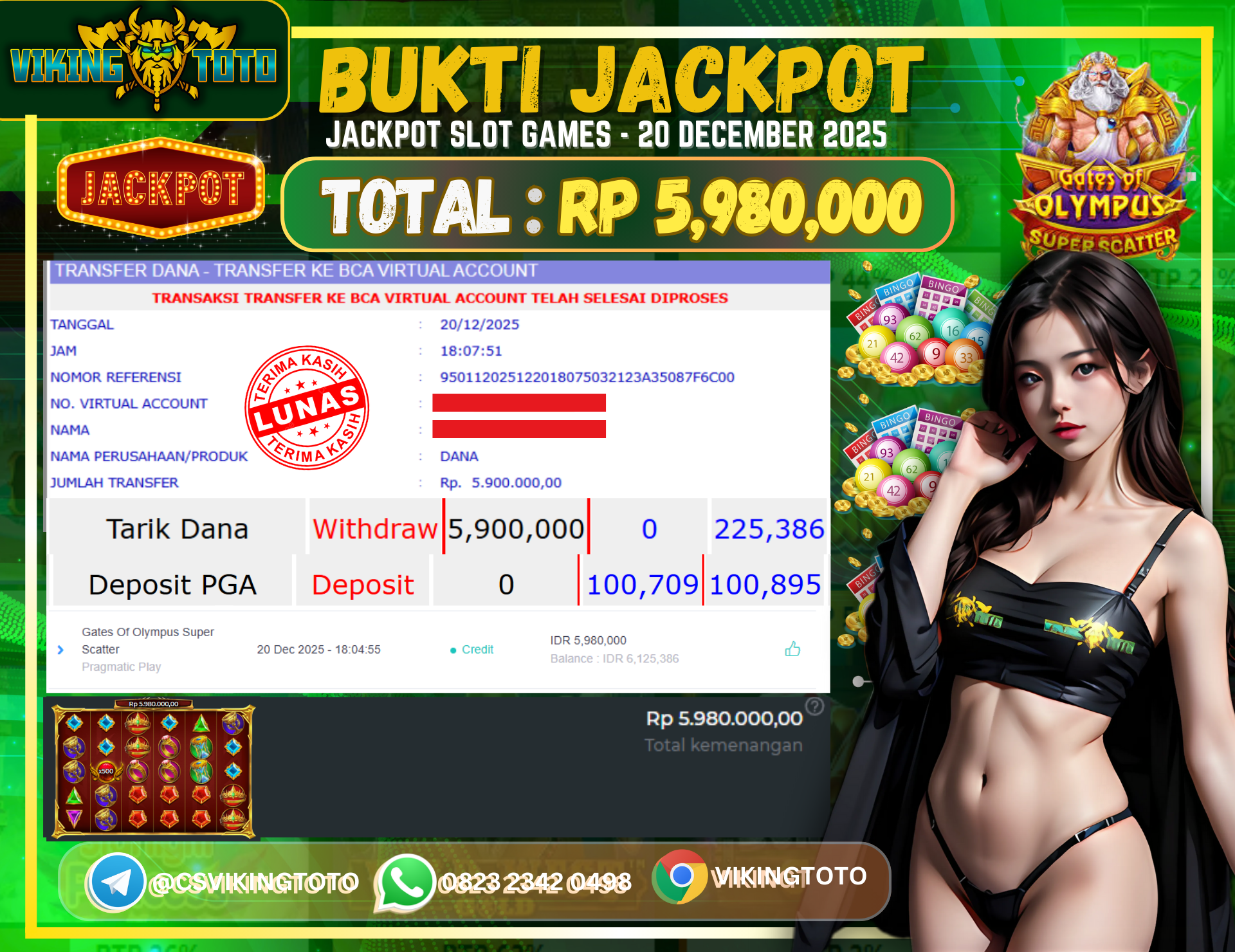 Bukti Jackpot Lunas VikingToto
