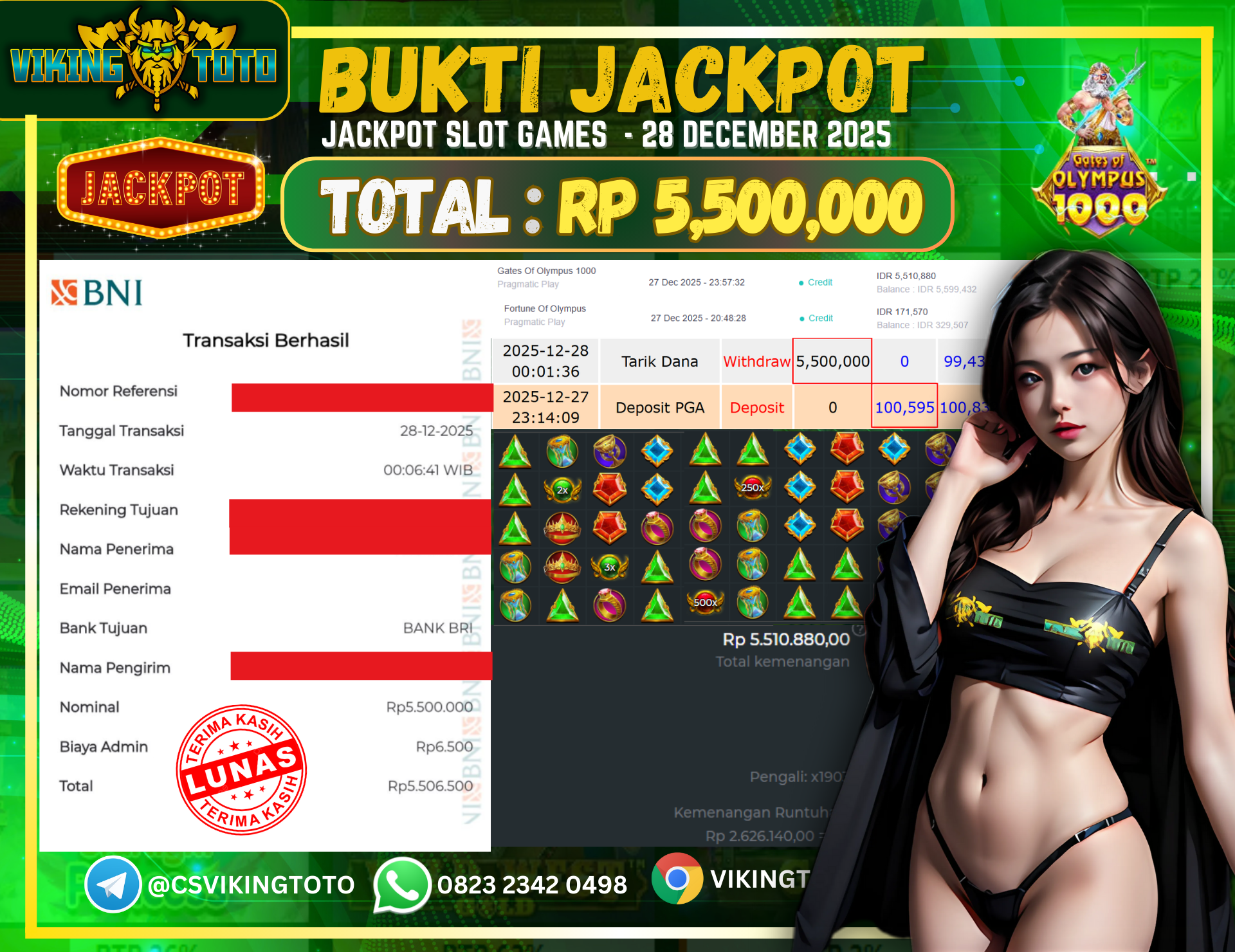 Bukti Jackpot Lunas VikingToto
