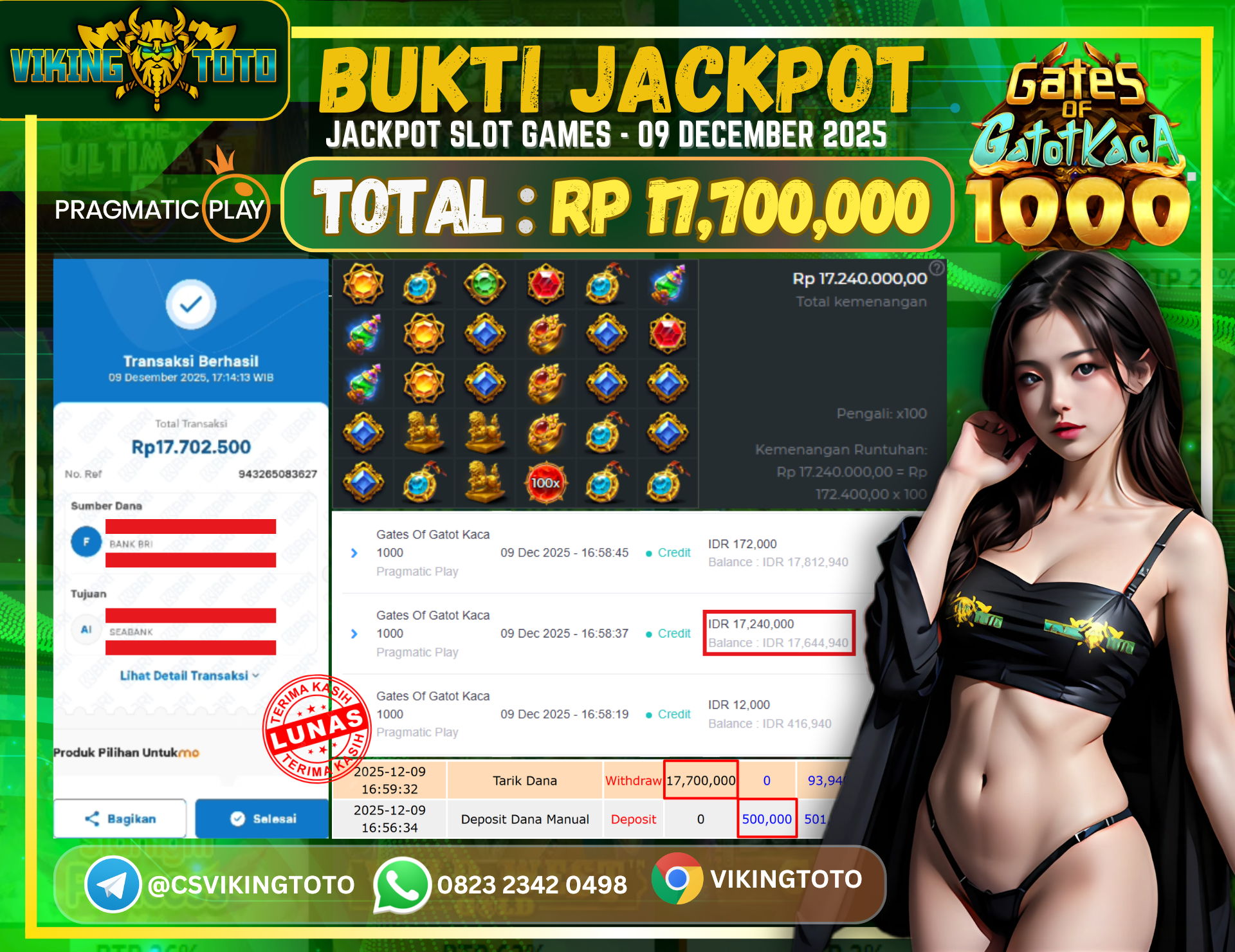 Bukti Jackpot Lunas VikingToto