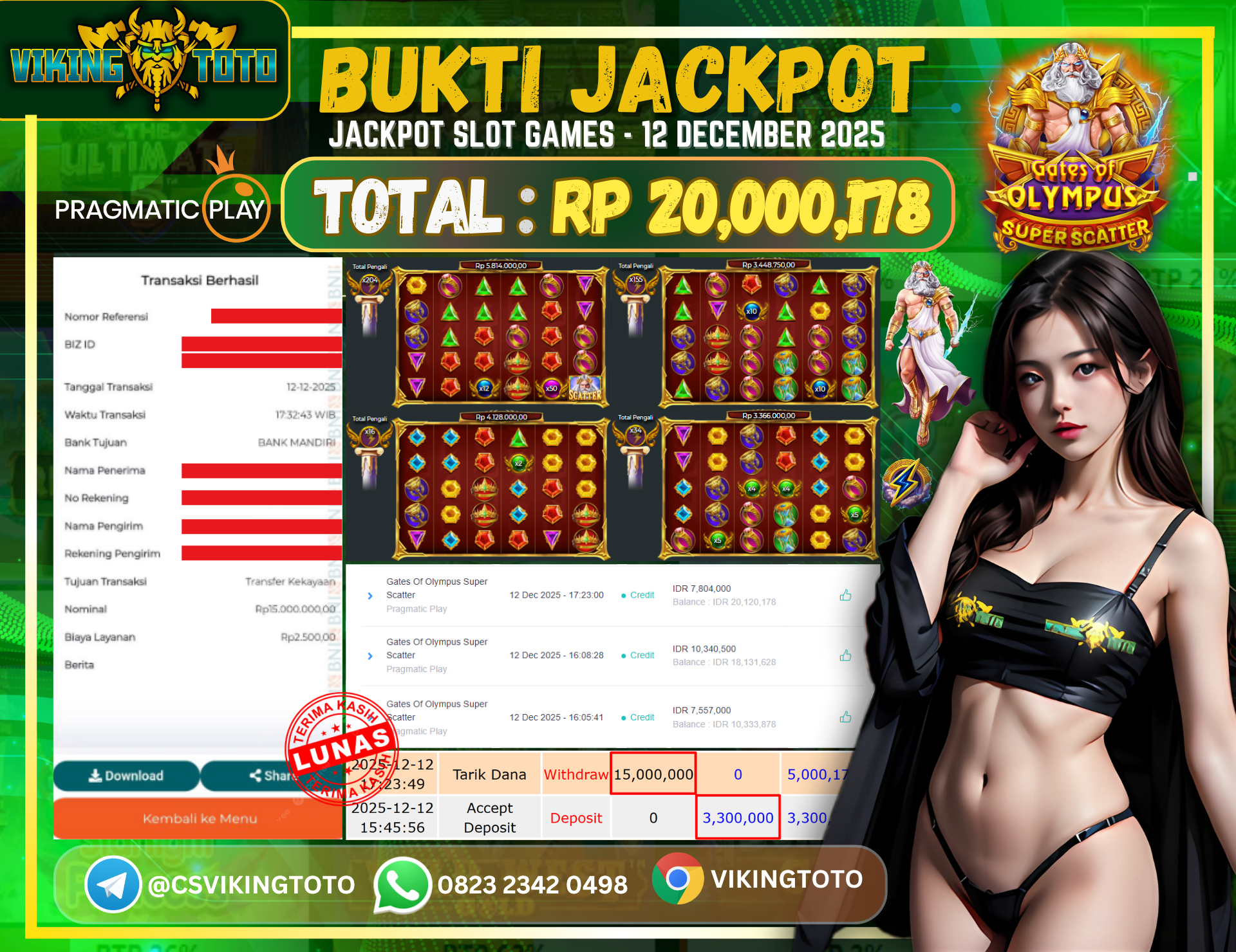 Bukti Jackpot Lunas VikingToto