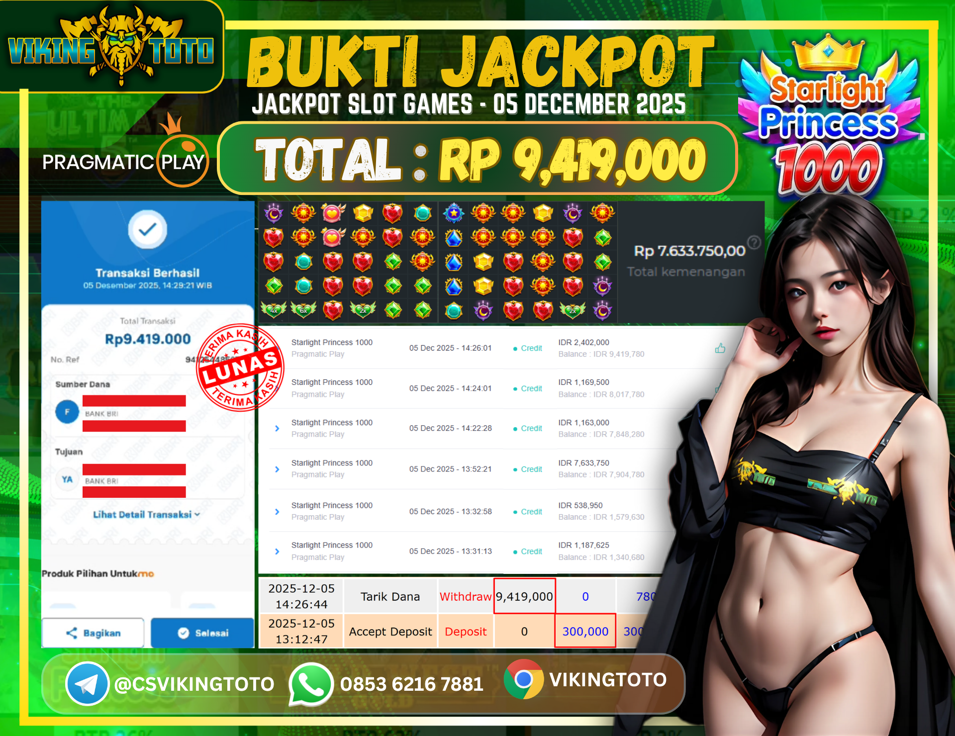 Bukti Jackpot Lunas VikingToto