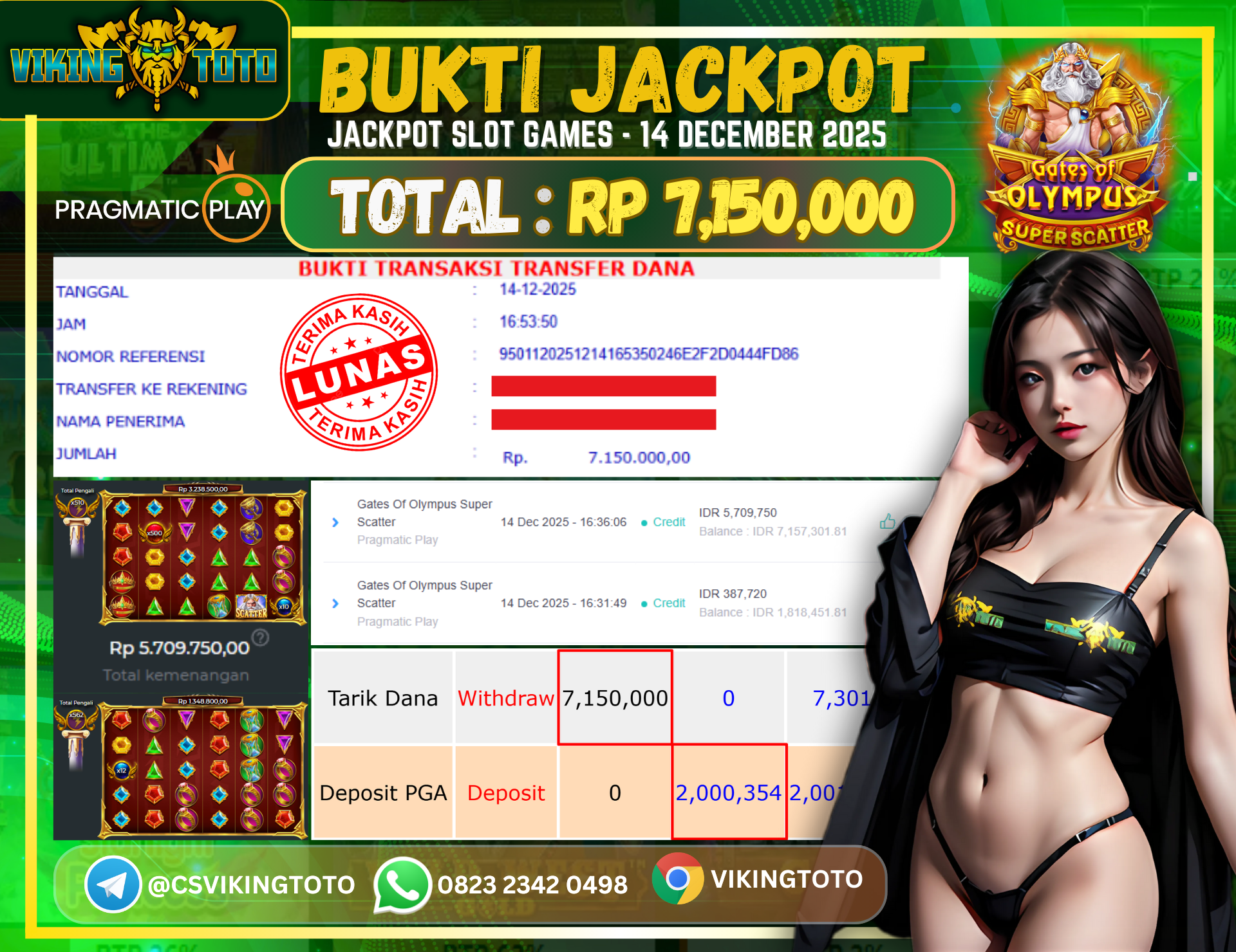 Bukti Jackpot Lunas VikingToto