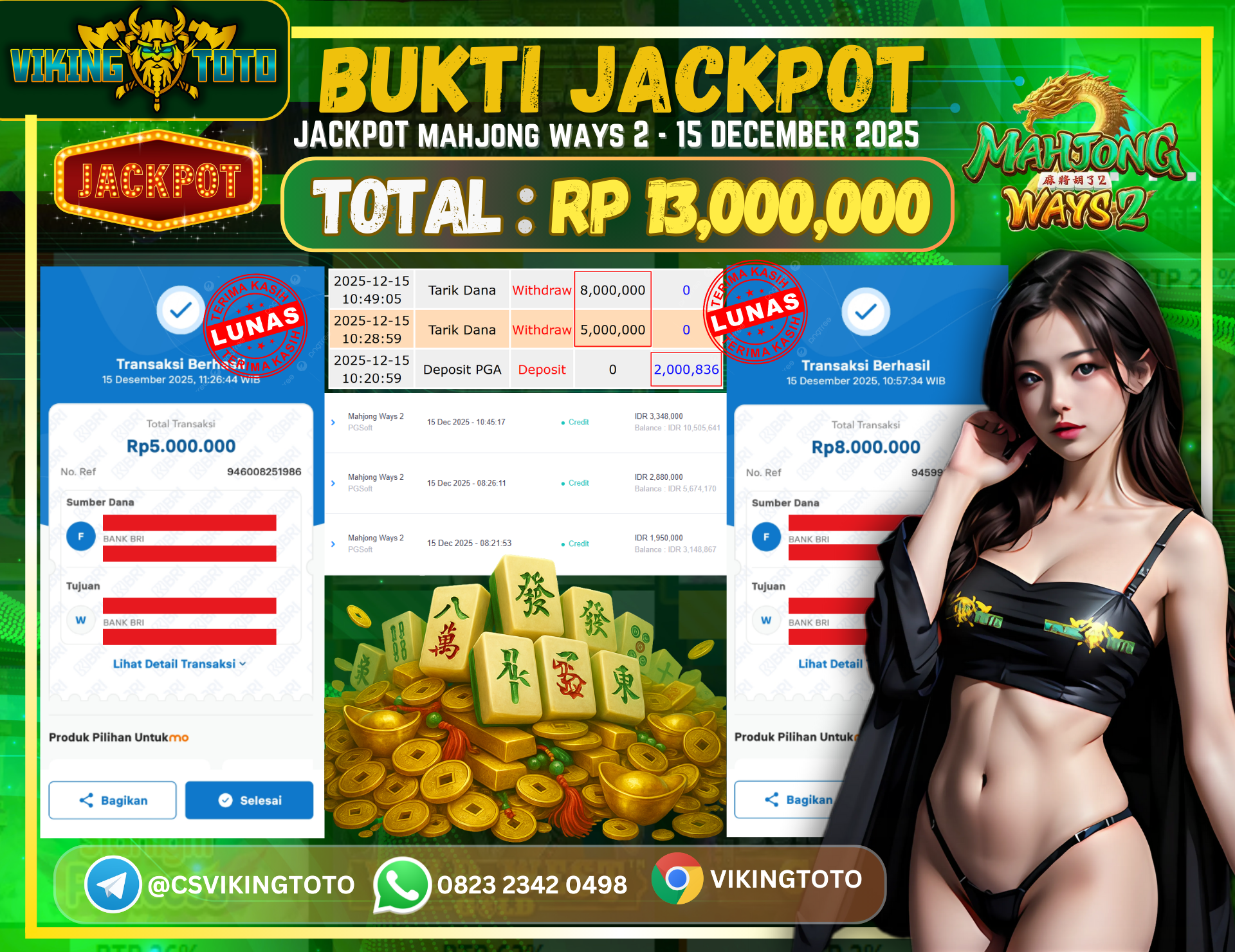 Bukti Jackpot Lunas VikingToto