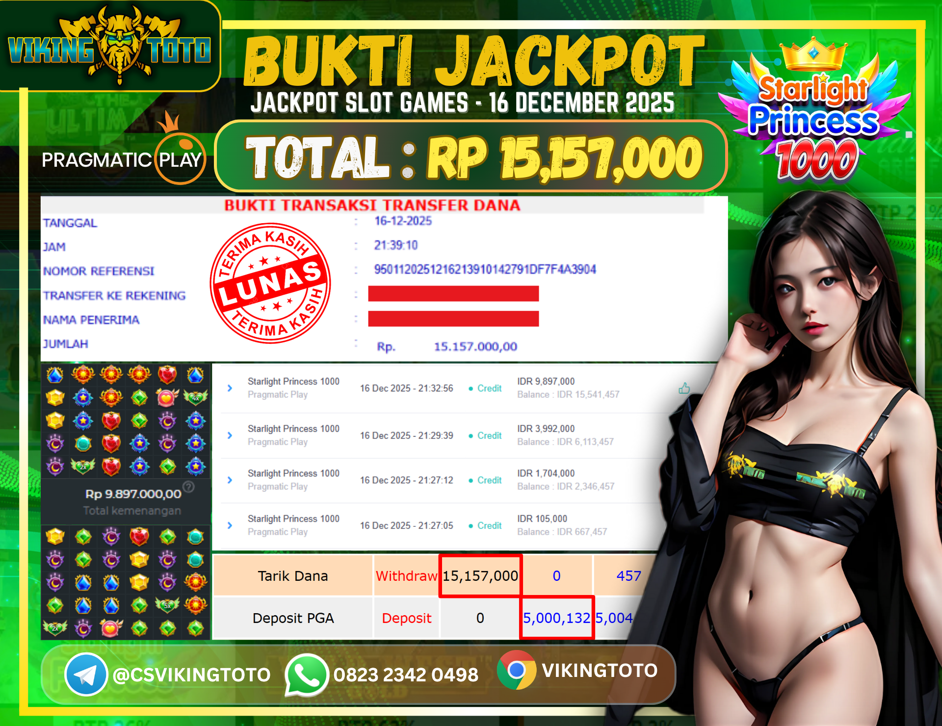 Bukti Jackpot Lunas VikingToto