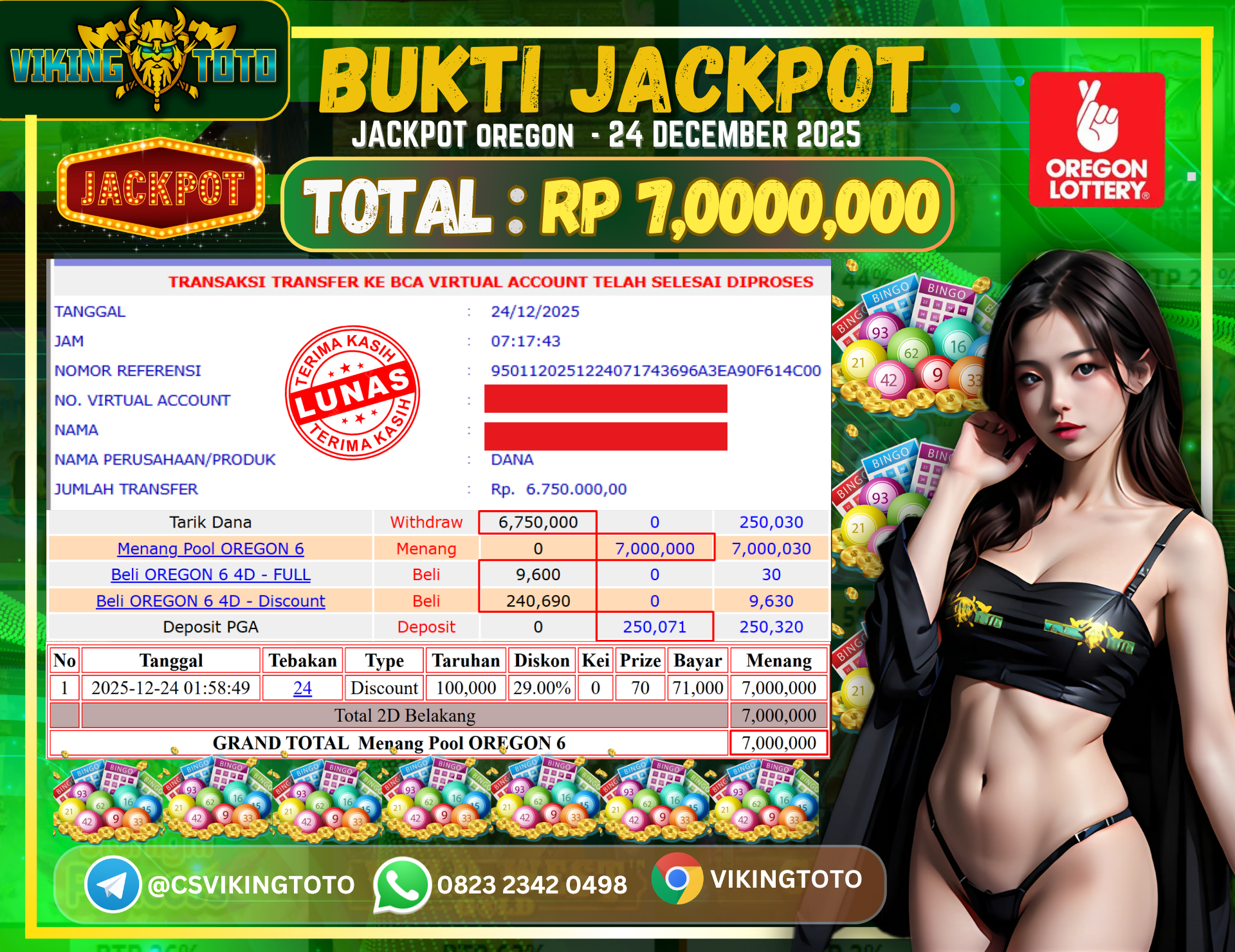 Bukti Jackpot Lunas VikingToto
