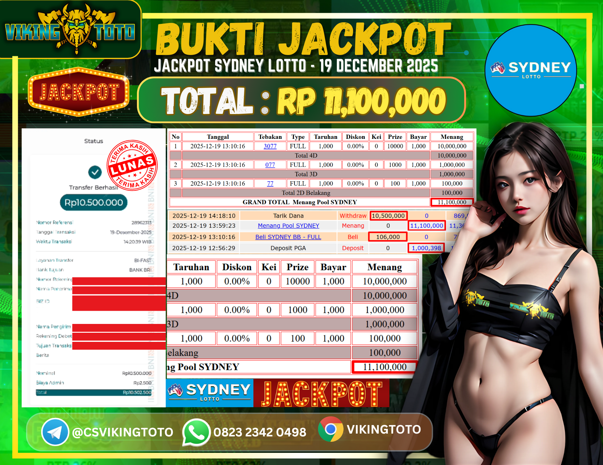 Bukti Jackpot Lunas VikingToto