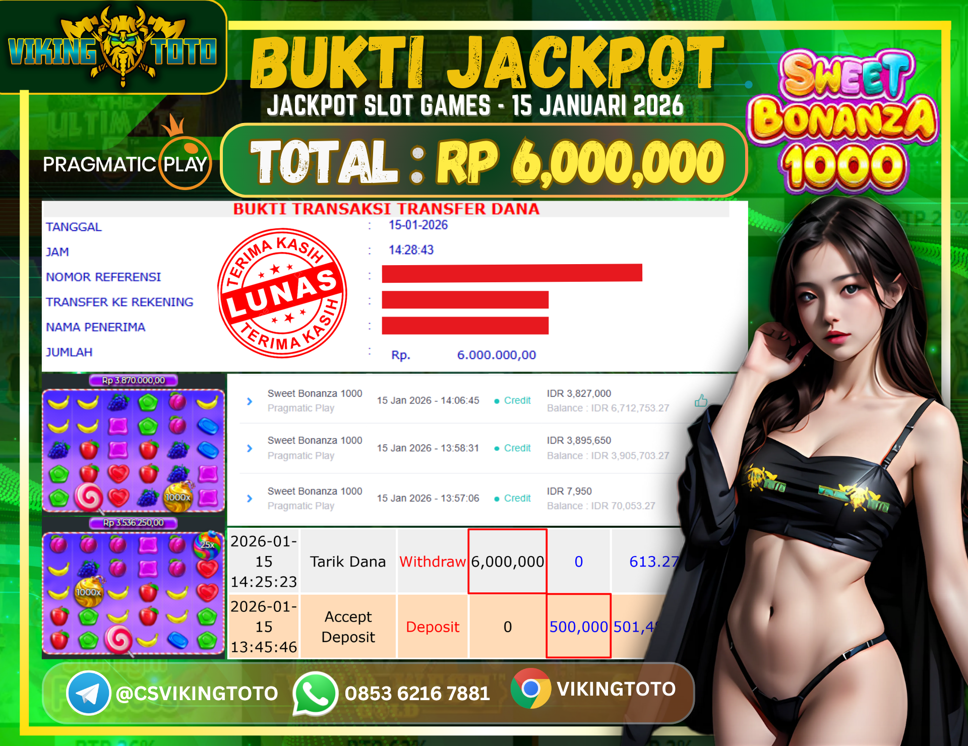 Bukti Jackpot Lunas VikingToto