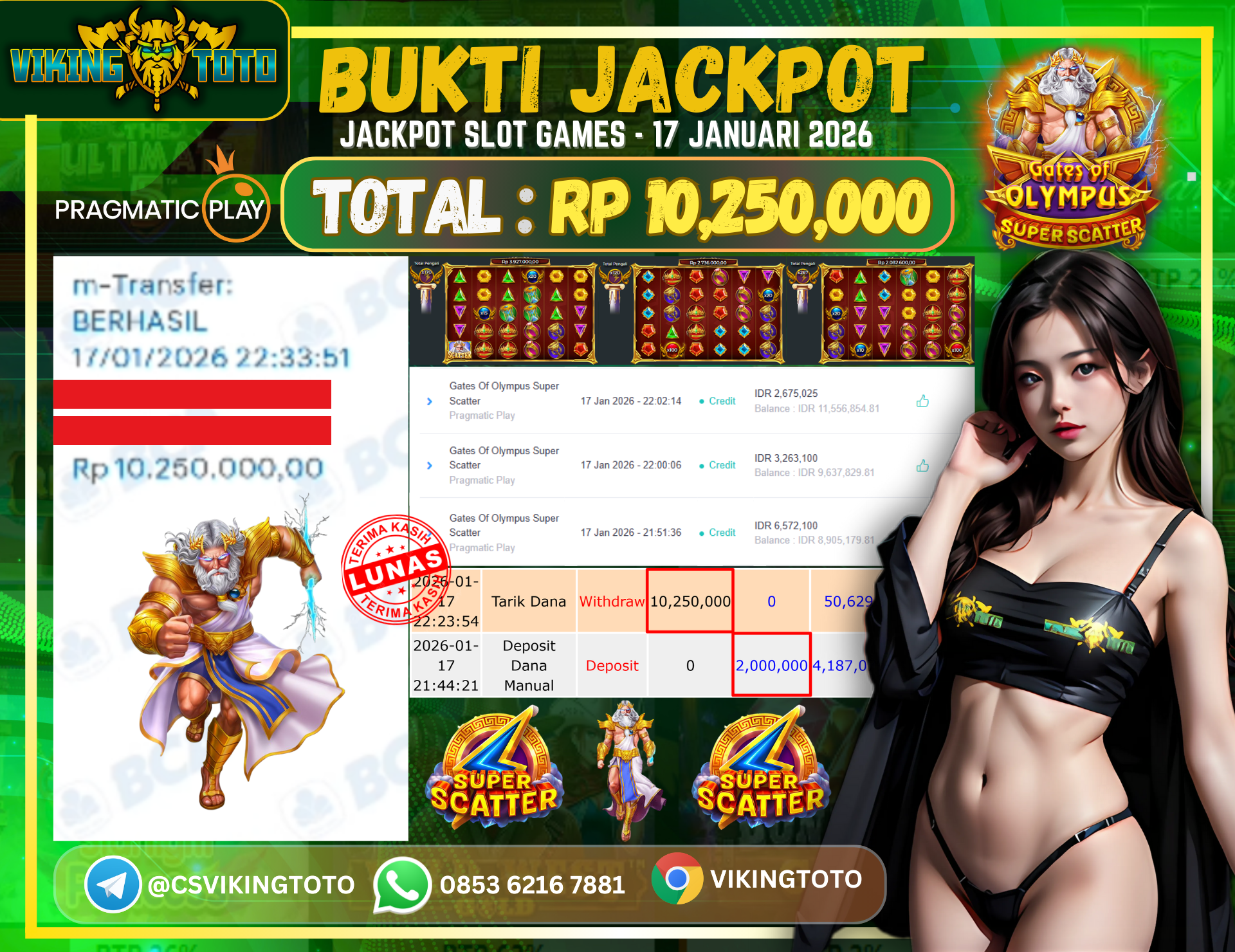 Bukti Jackpot Lunas VikingToto