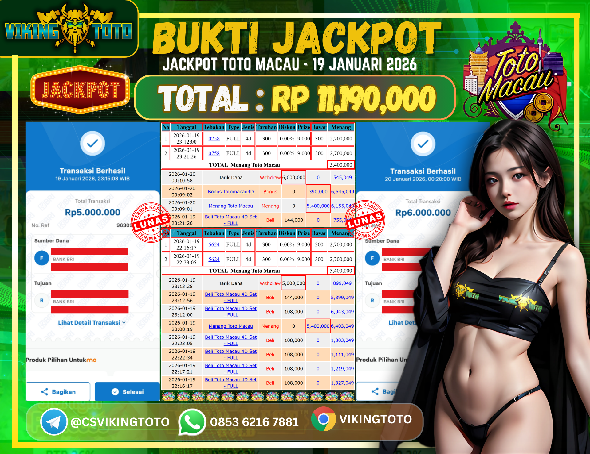 Bukti Jackpot Lunas VikingToto