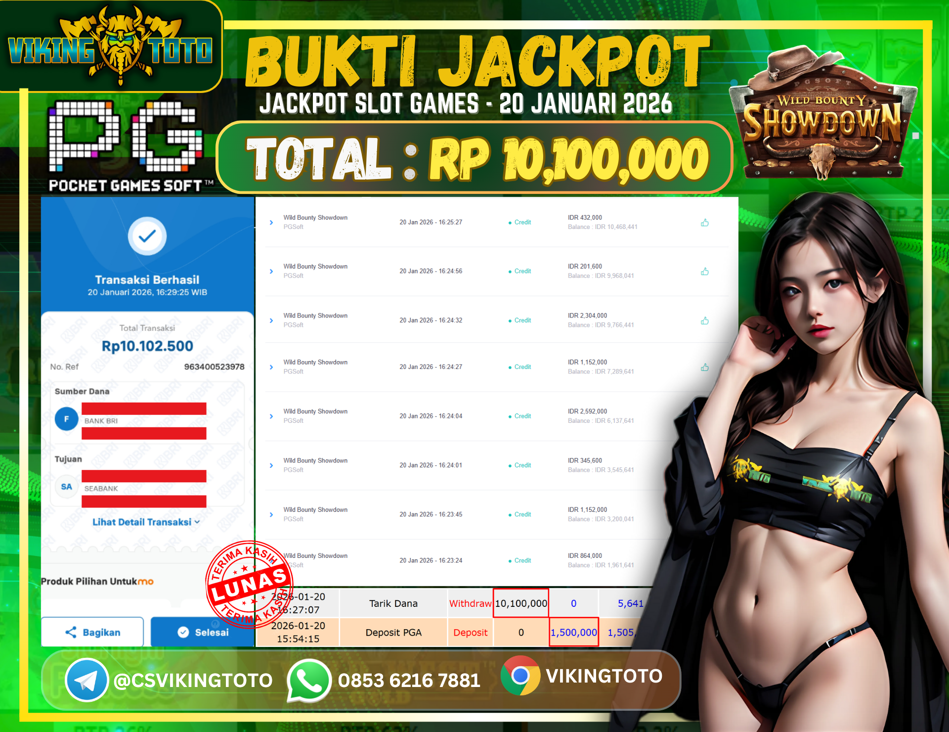 Bukti Jackpot Lunas VikingToto