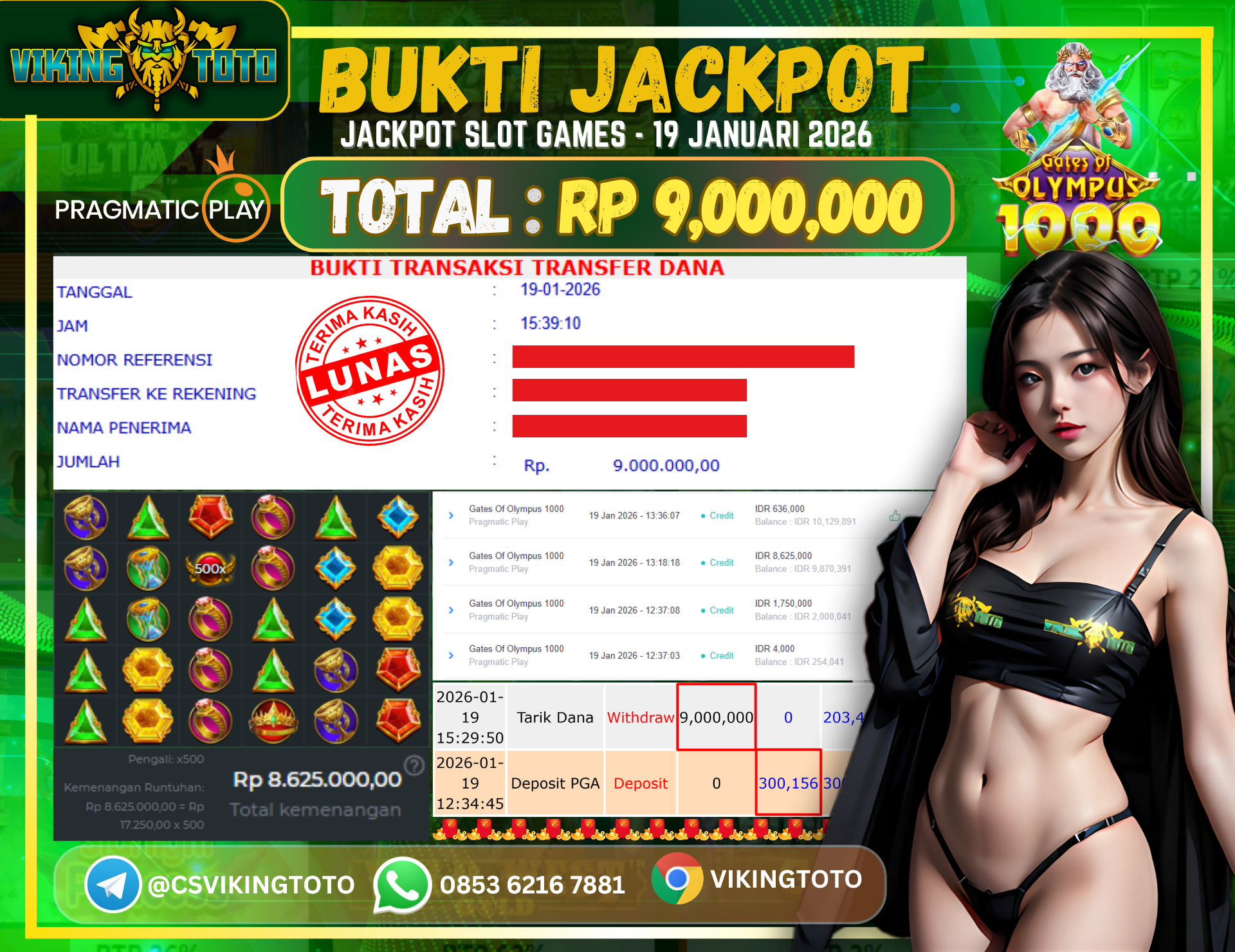 Bukti Jackpot Lunas VikingToto