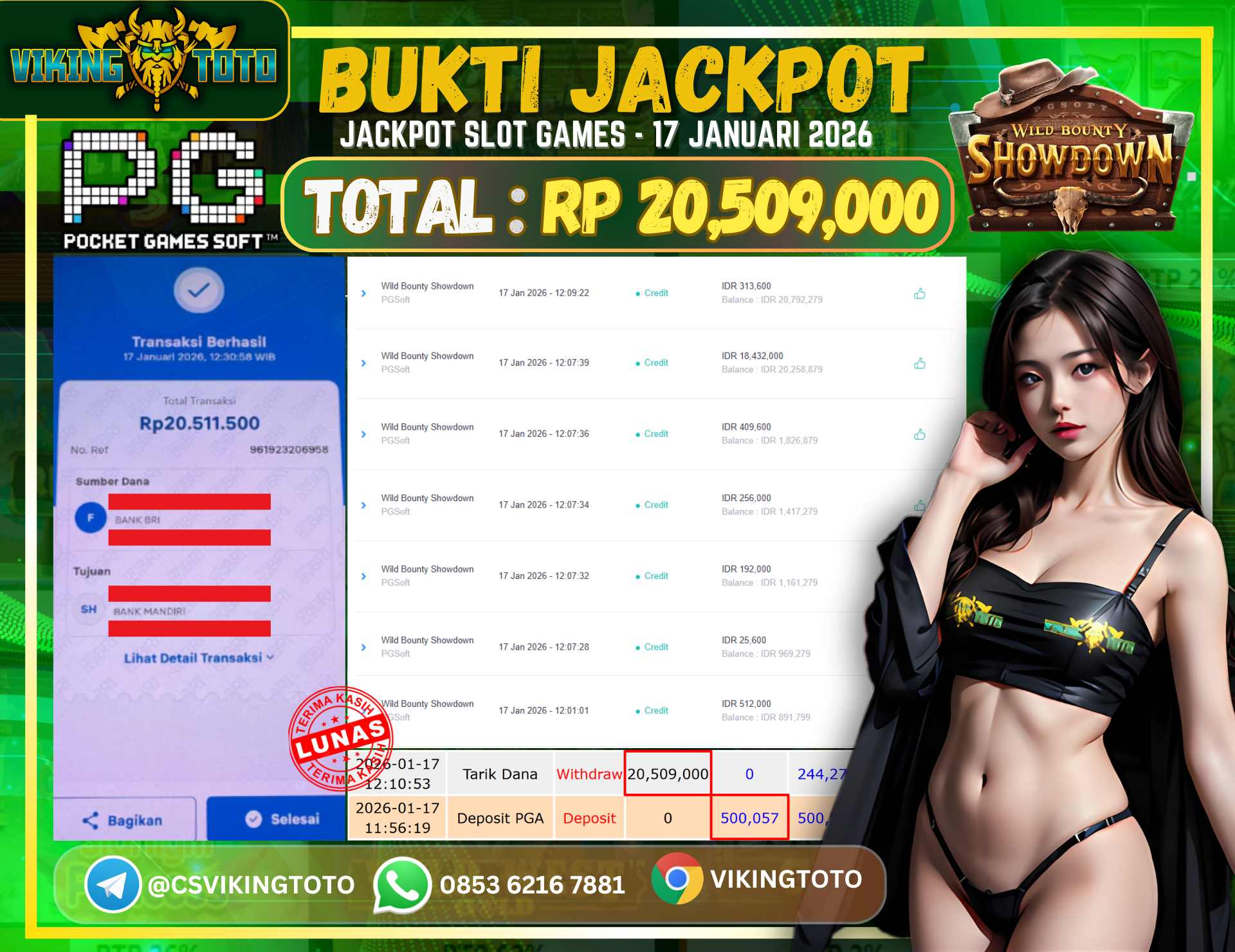 Bukti Jackpot Lunas VikingToto
