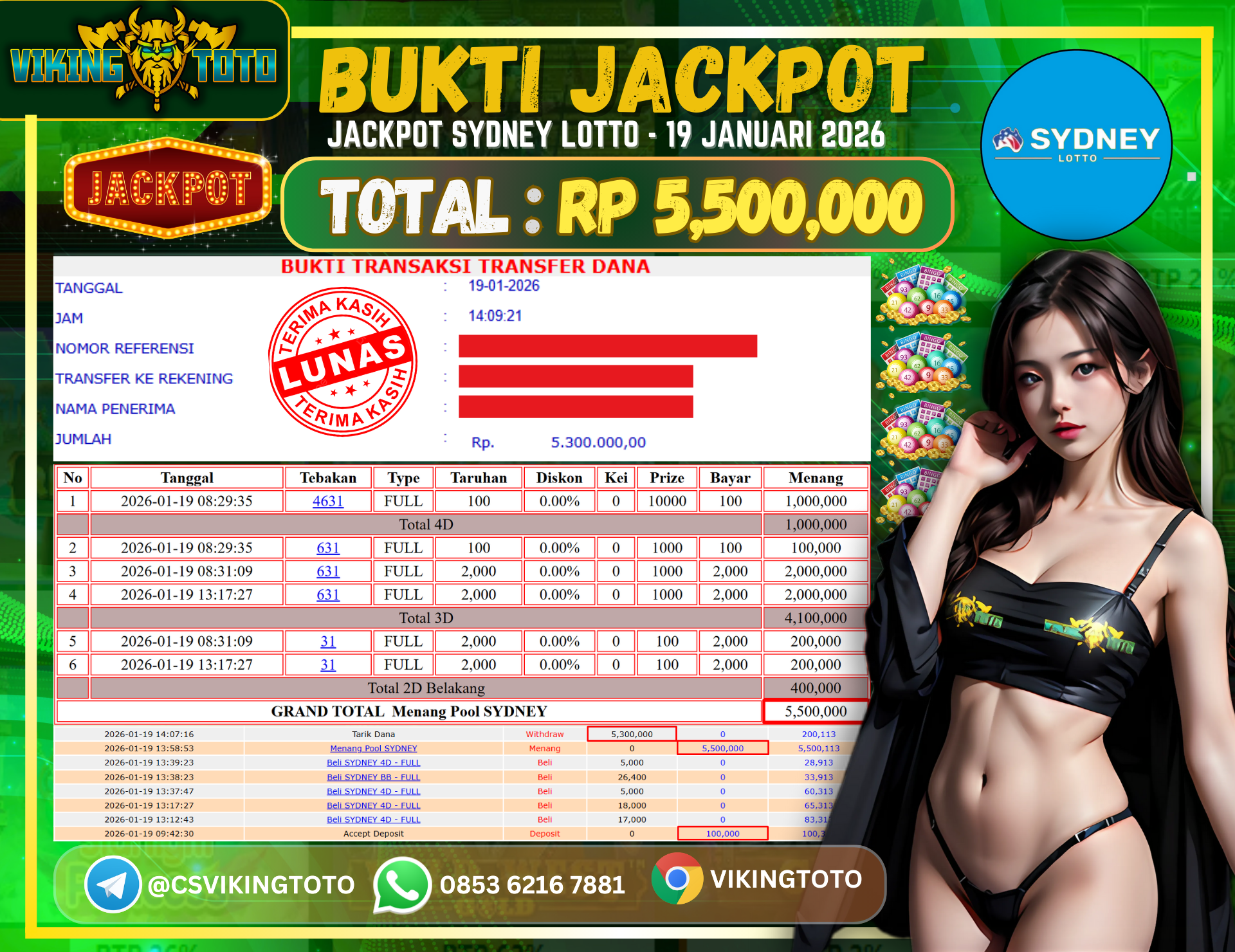 Bukti Jackpot Lunas VikingToto