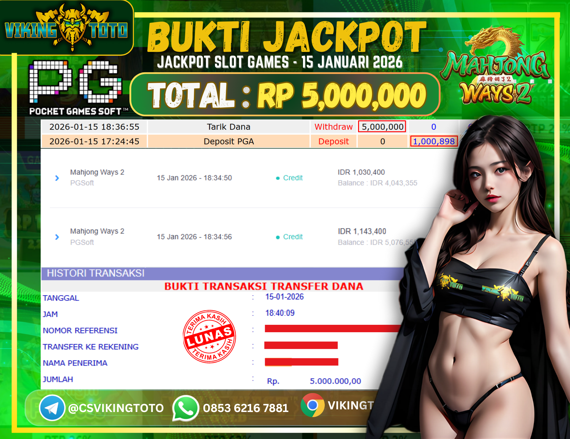 Bukti Jackpot Lunas VikingToto
