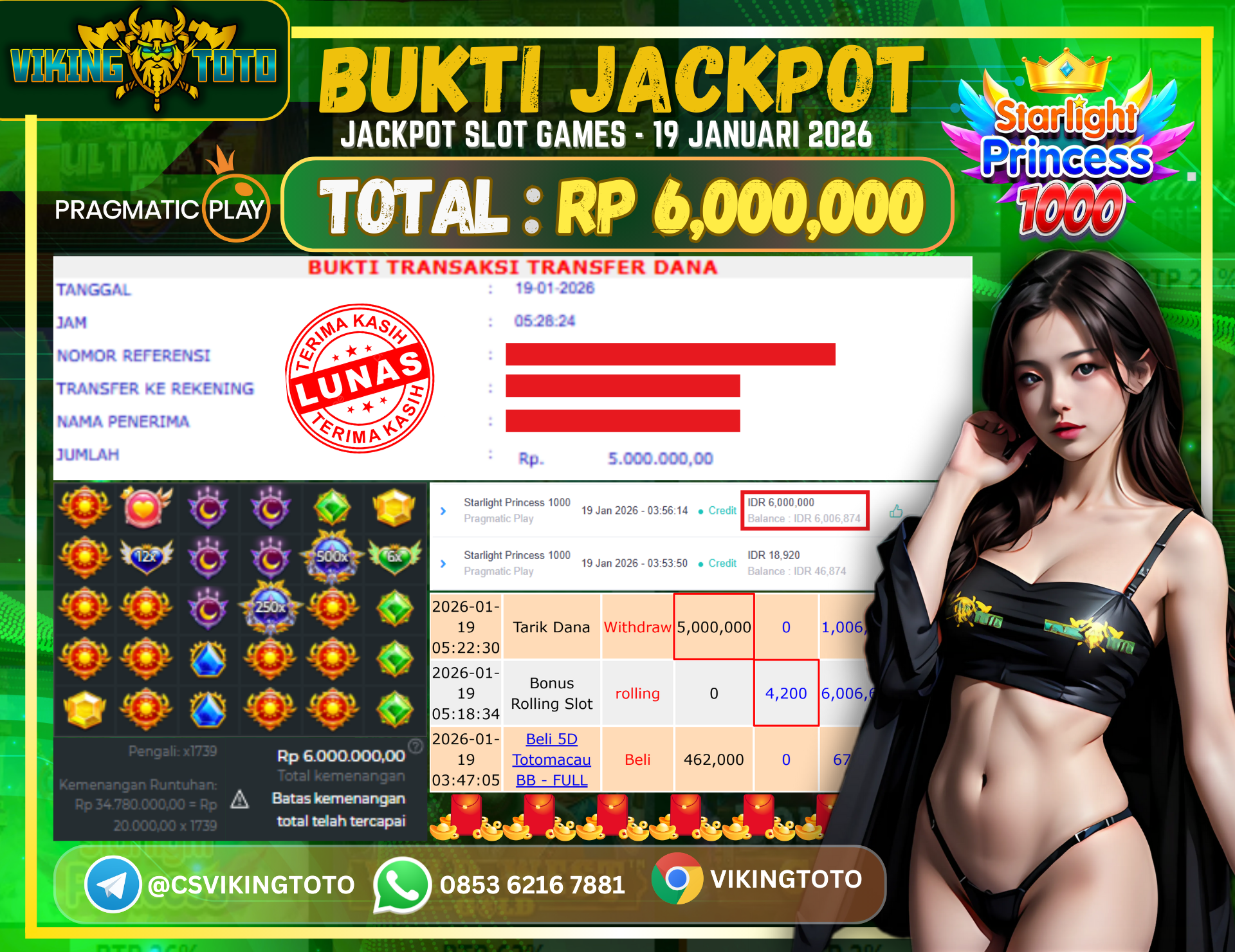 Bukti Jackpot Lunas VikingToto