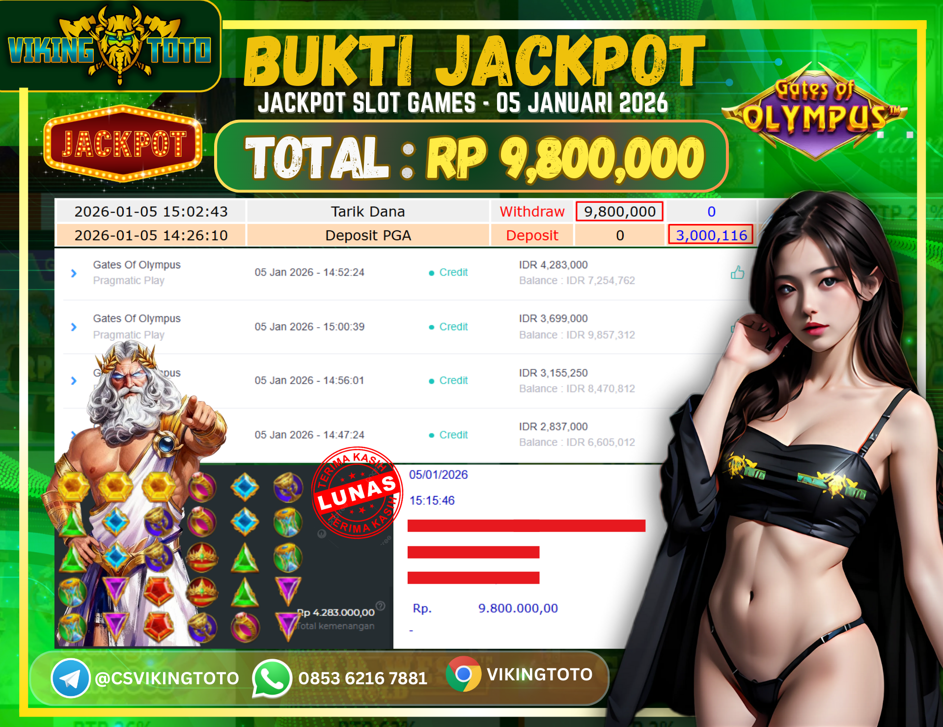 Bukti Jackpot Lunas VikingToto