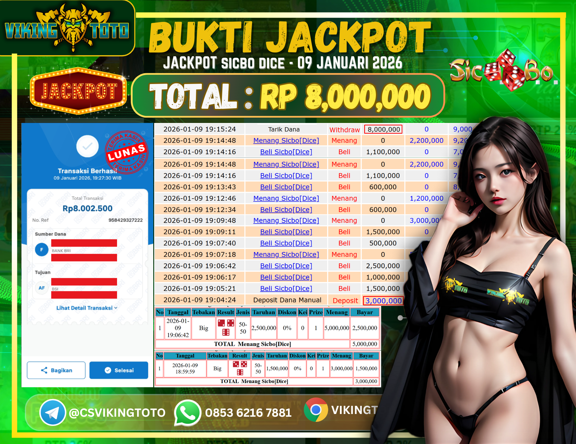 Bukti Jackpot Lunas VikingToto