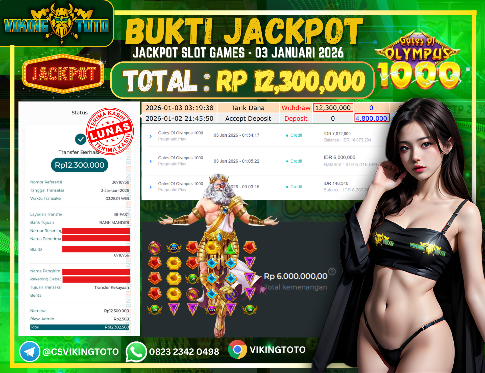Bukti Jackpot Lunas VikingToto