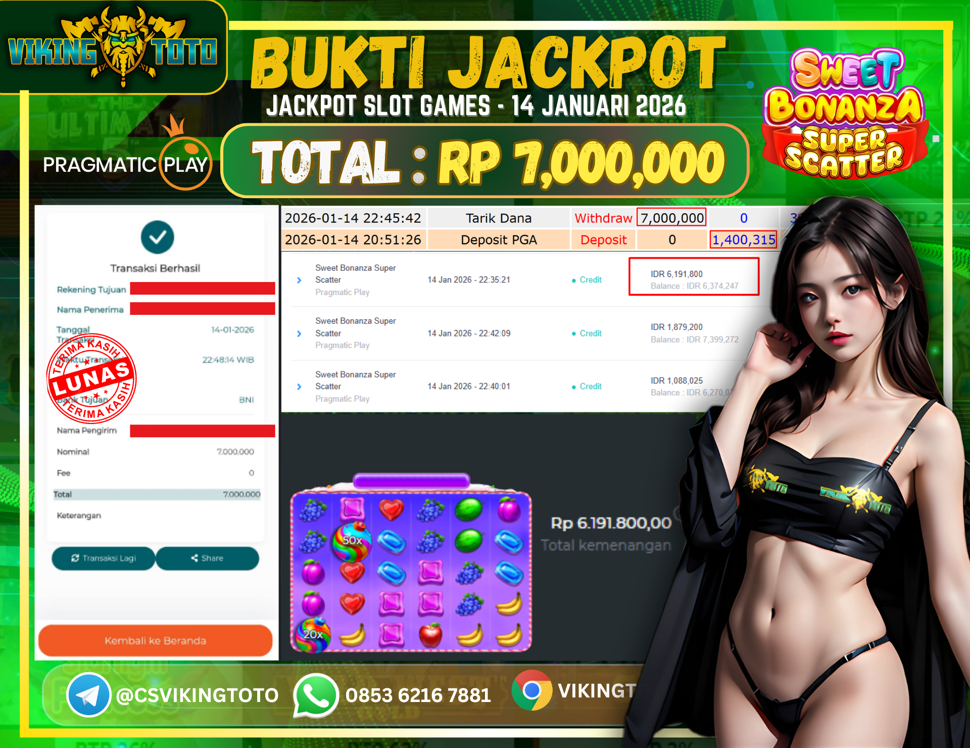 Bukti Jackpot Lunas VikingToto