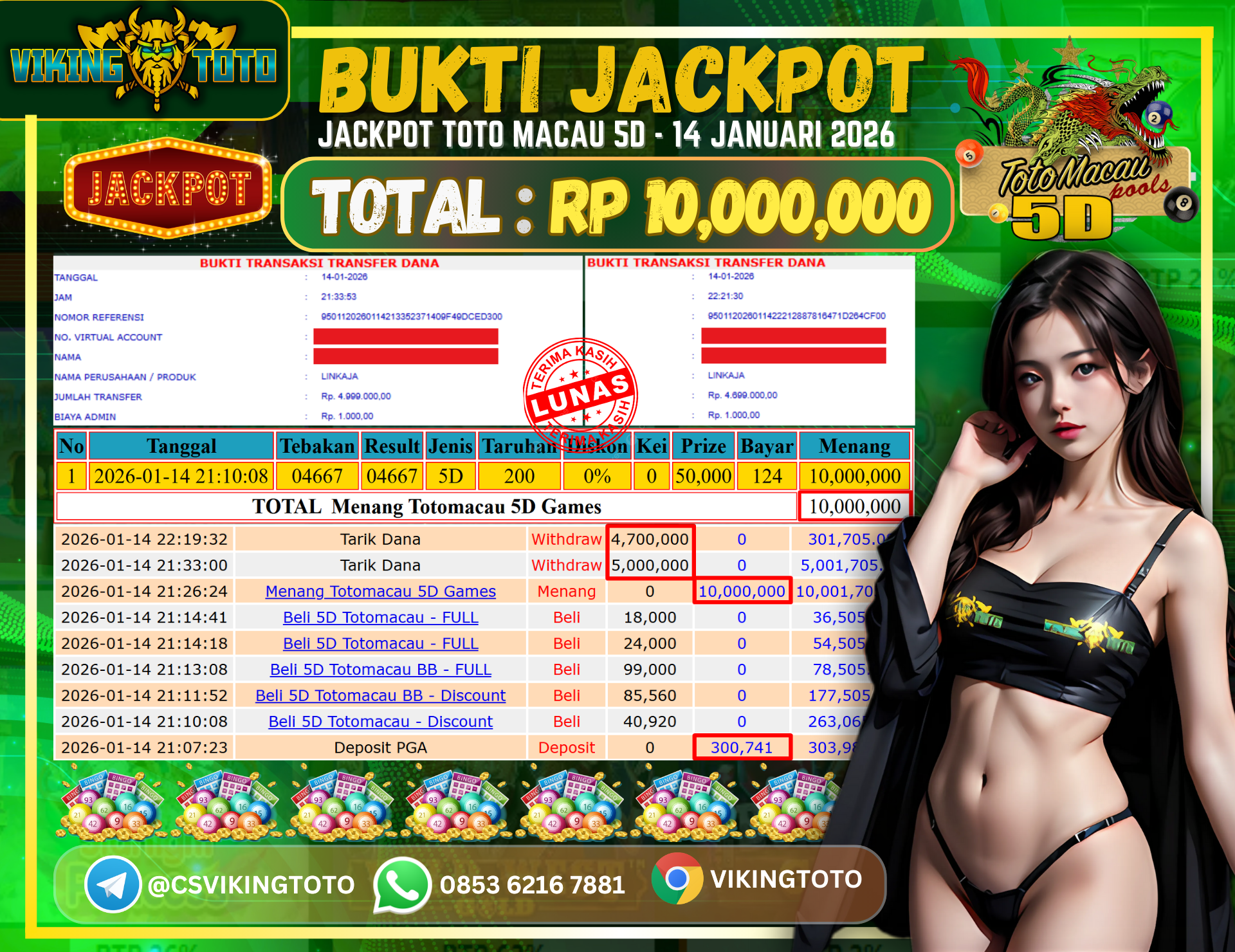 Bukti Jackpot Lunas VikingToto