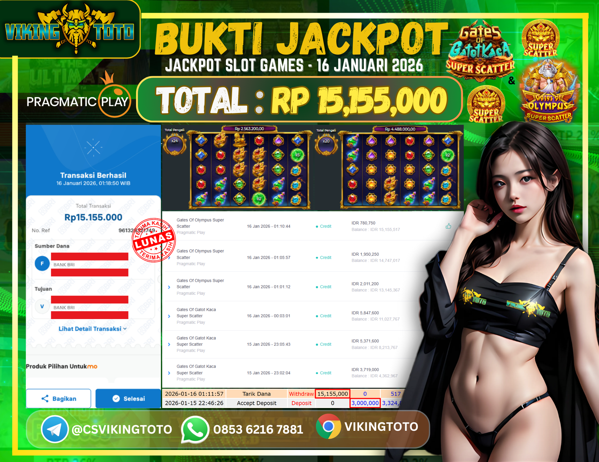 Bukti Jackpot Lunas VikingToto