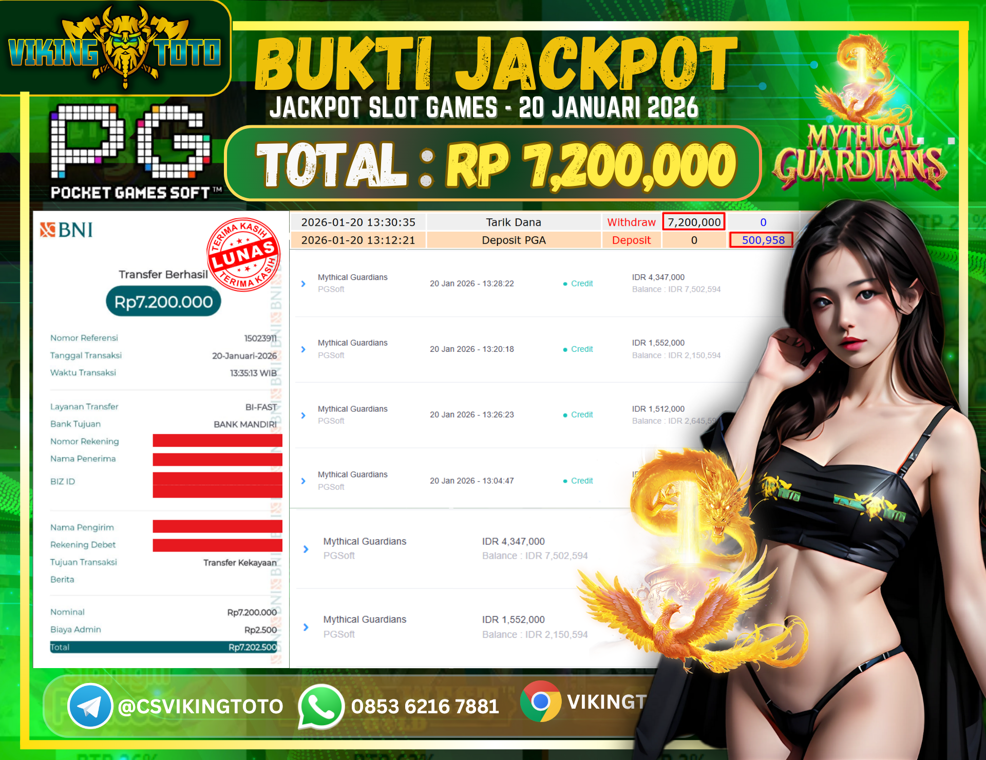 Bukti Jackpot Lunas VikingToto