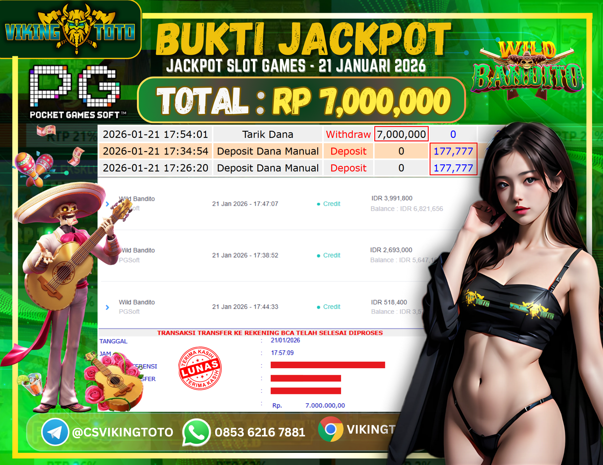 Bukti Jackpot Lunas VikingToto