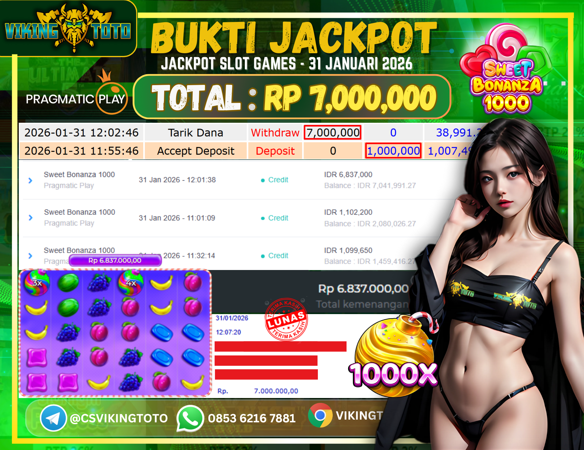 Bukti Jackpot Lunas VikingToto