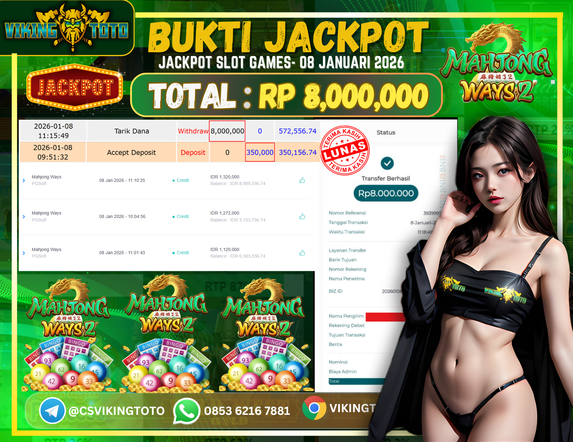 Bukti Jackpot Lunas VikingToto