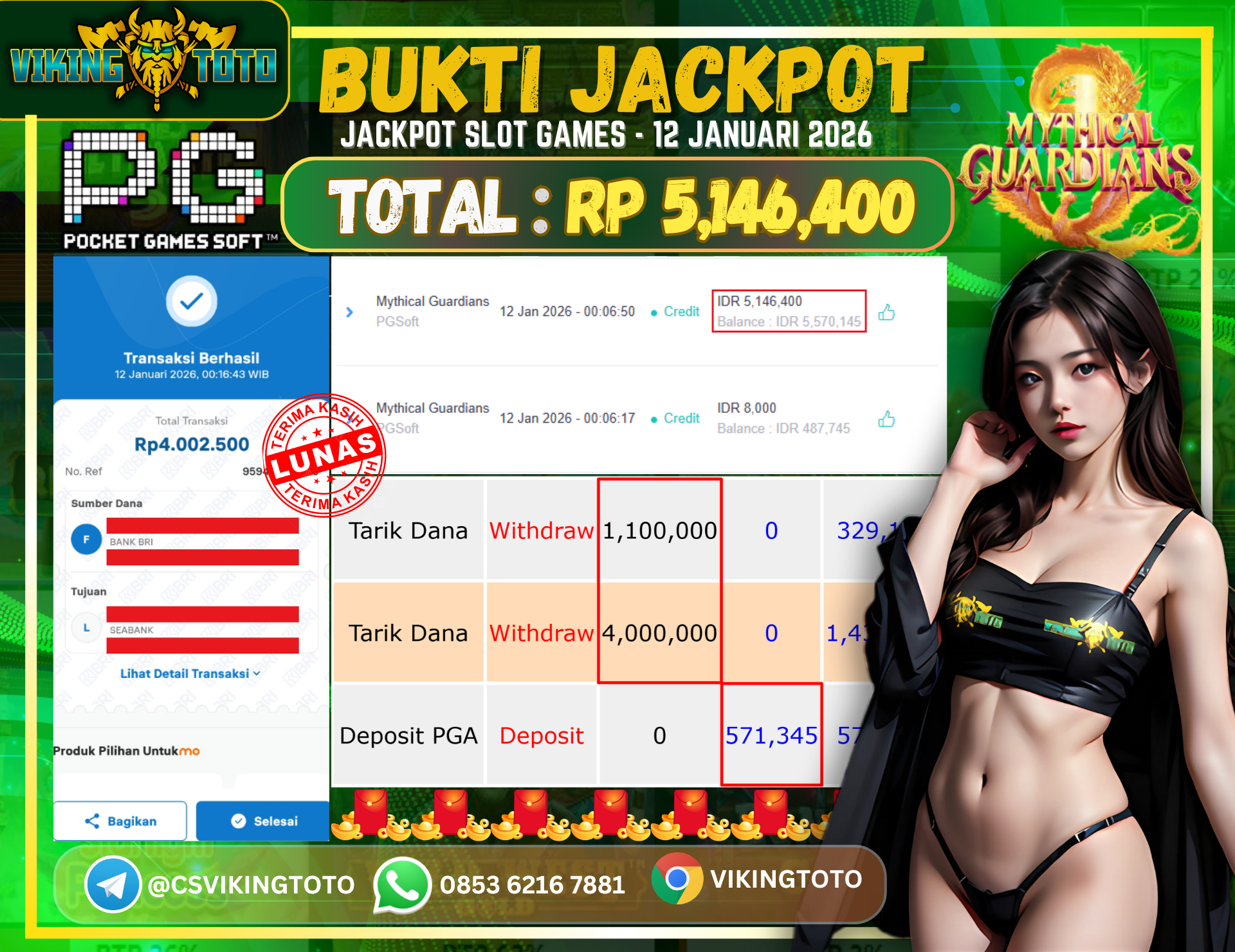 Bukti Jackpot Lunas VikingToto
