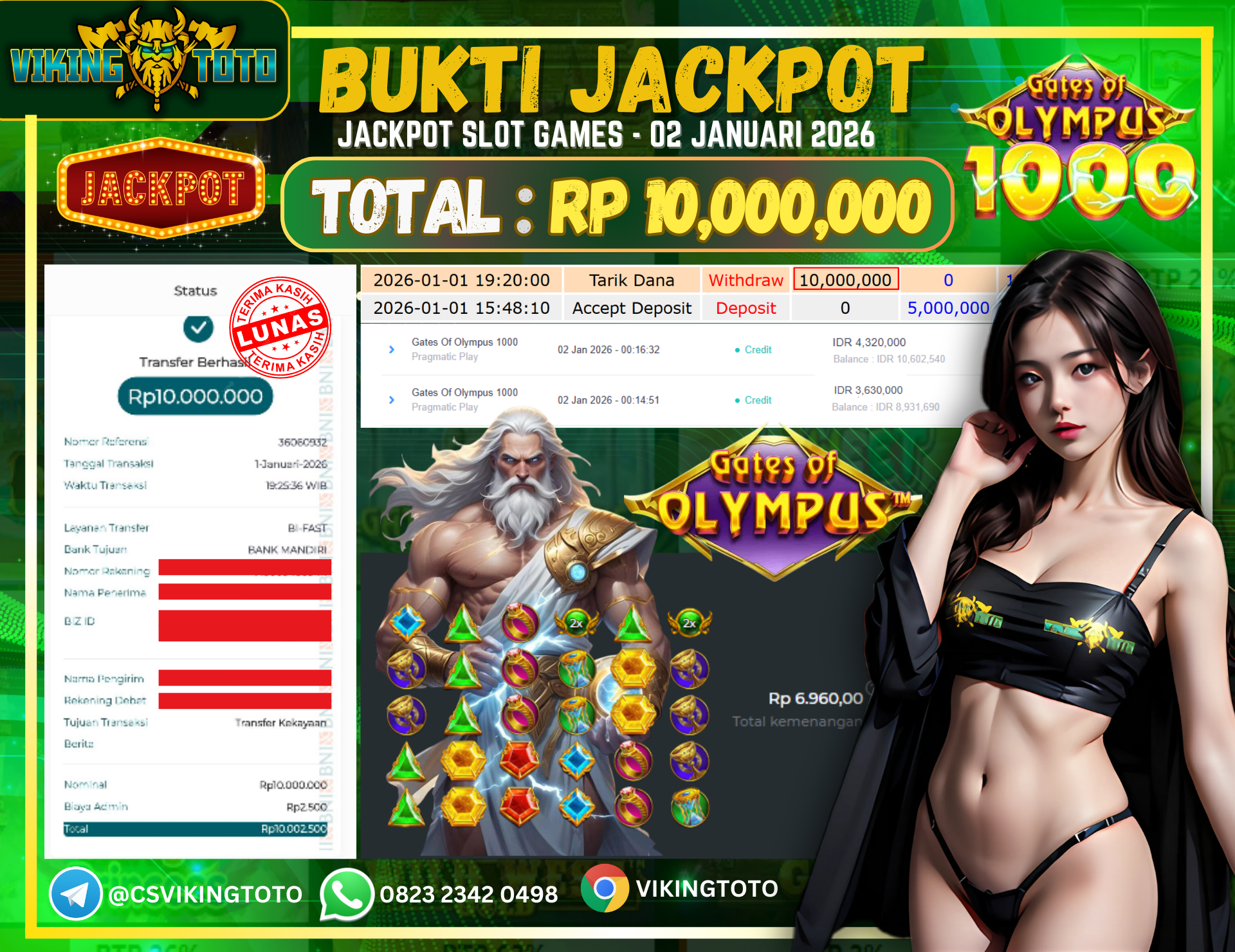 Bukti Jackpot Lunas VikingToto