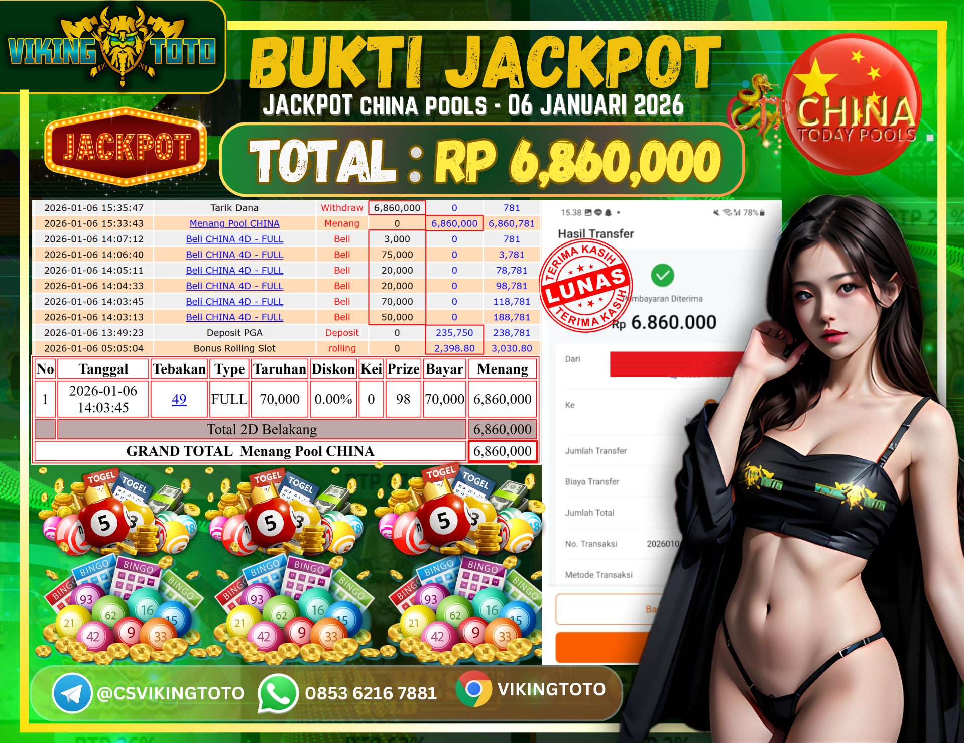 Bukti Jackpot Lunas VikingToto