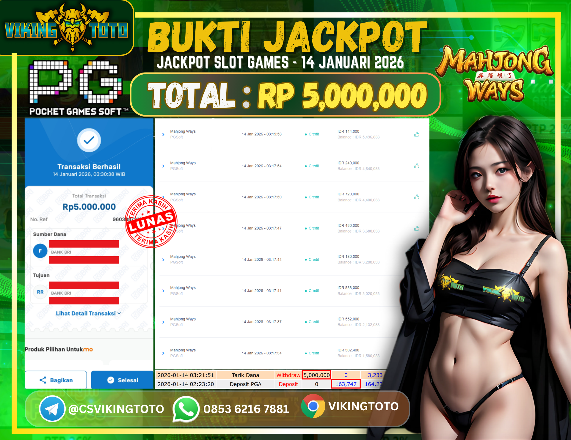 Bukti Jackpot Lunas VikingToto