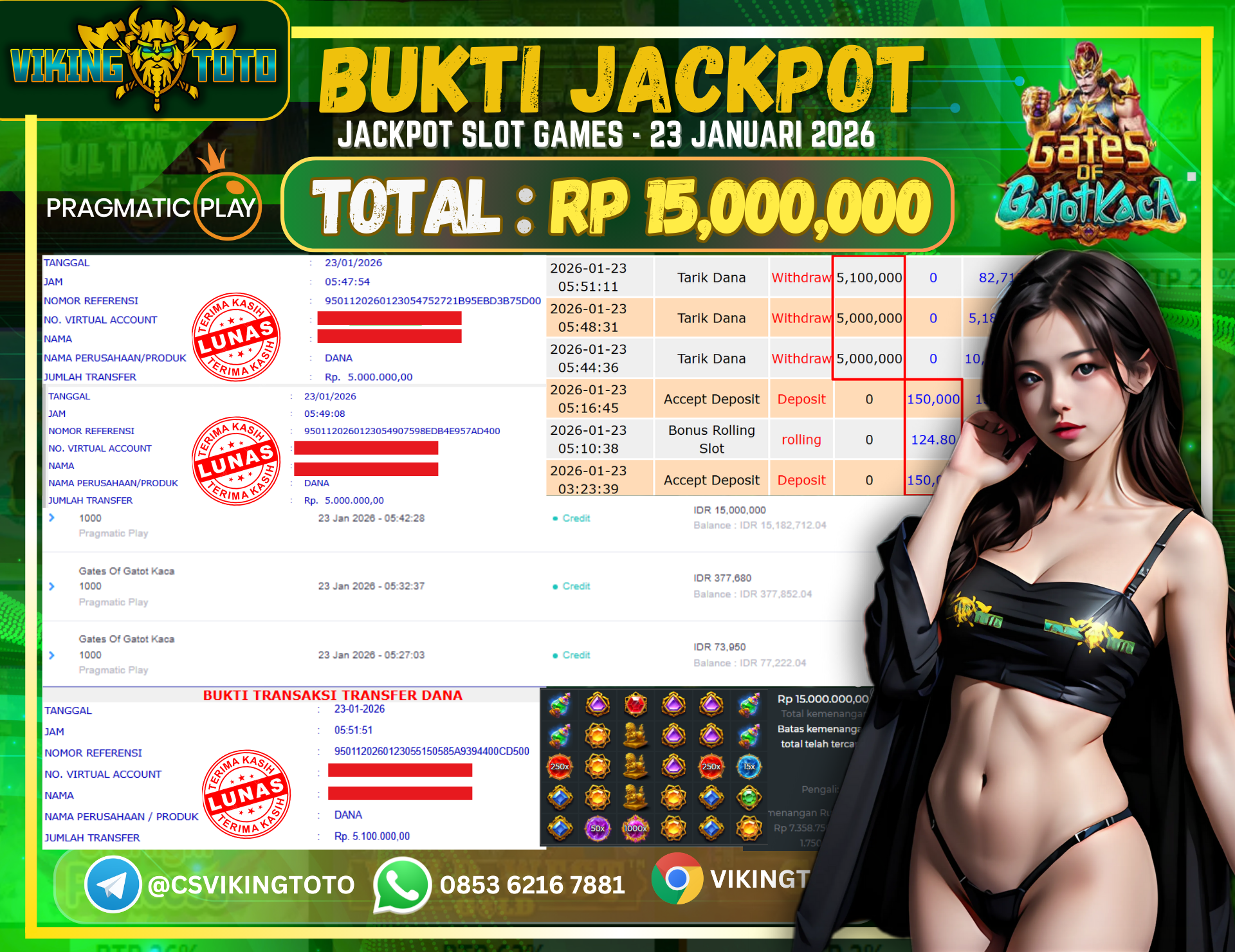 Bukti Jackpot Lunas VikingToto
