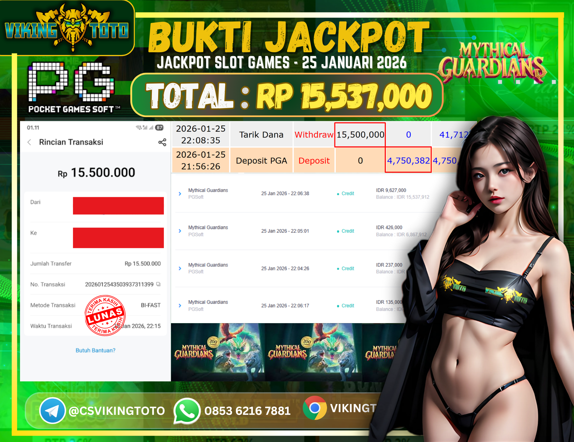 Bukti Jackpot Lunas VikingToto