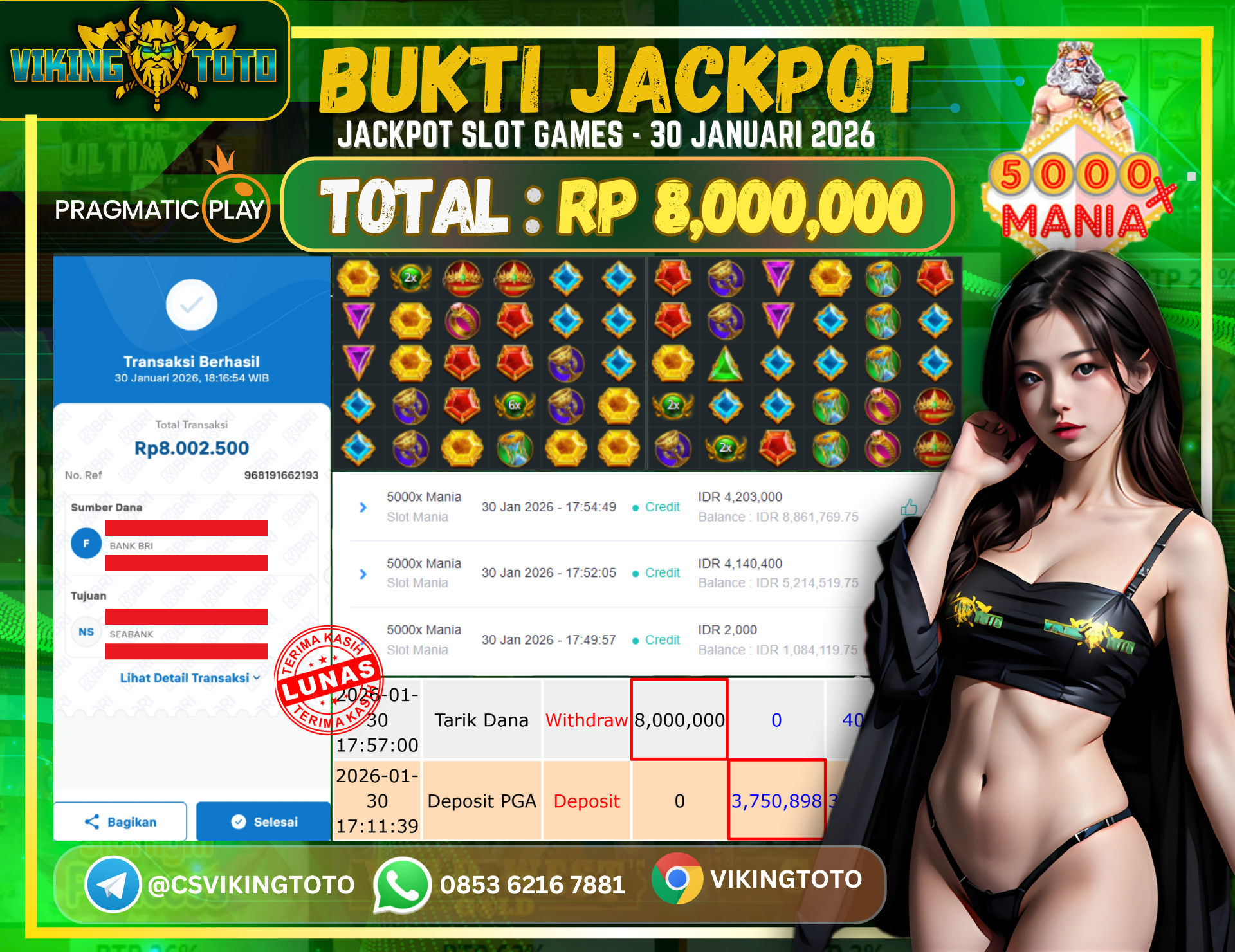 Bukti Jackpot Lunas VikingToto