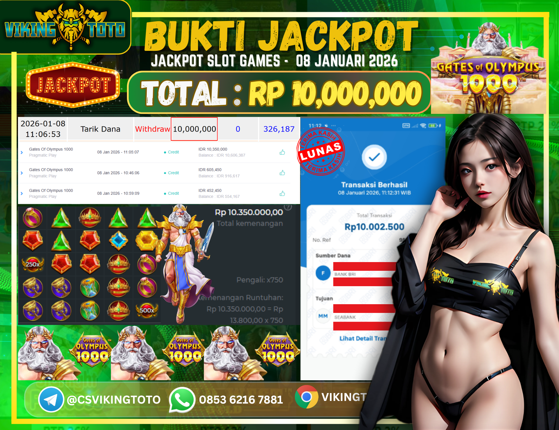 Bukti Jackpot Lunas VikingToto