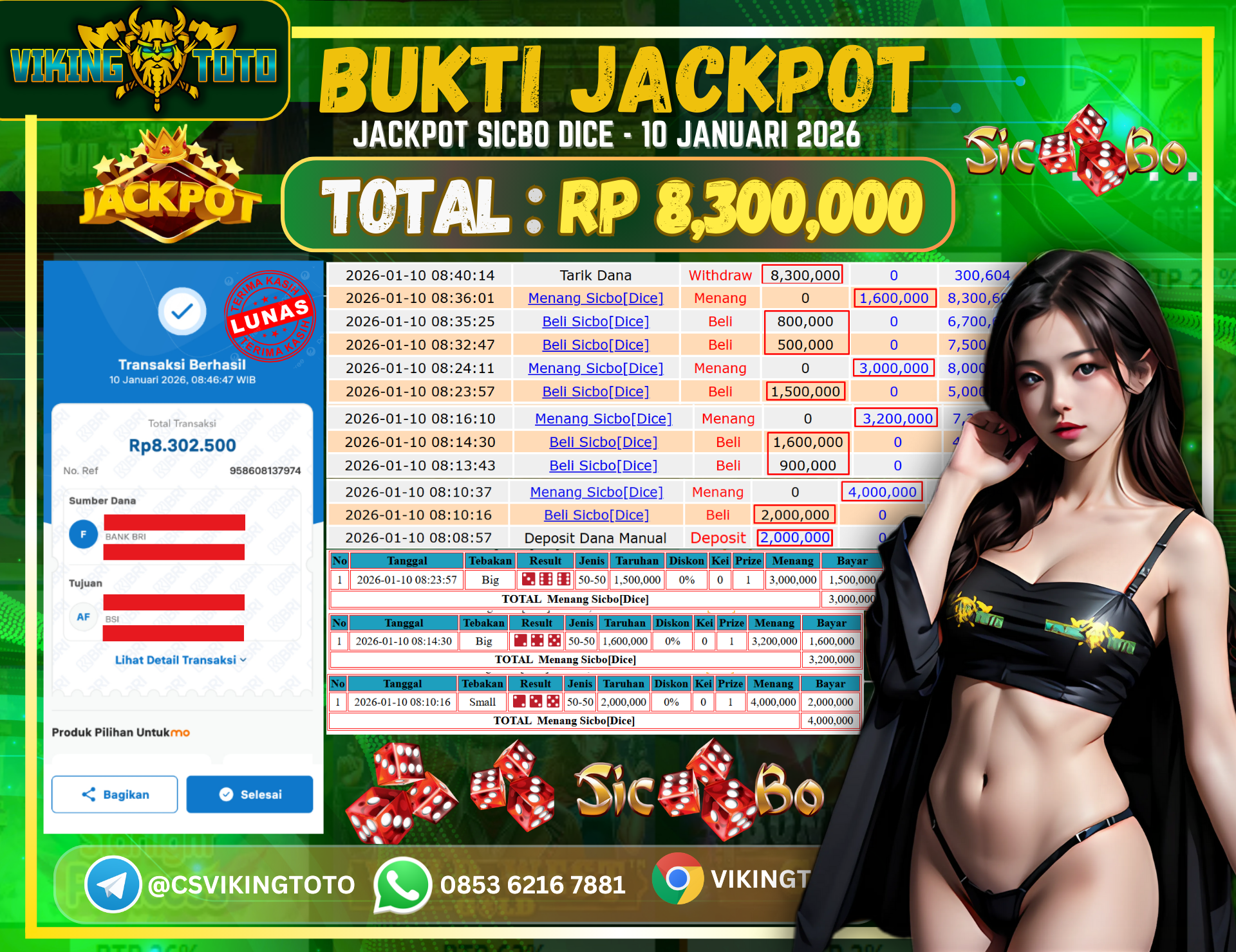 Bukti Jackpot Lunas VikingToto