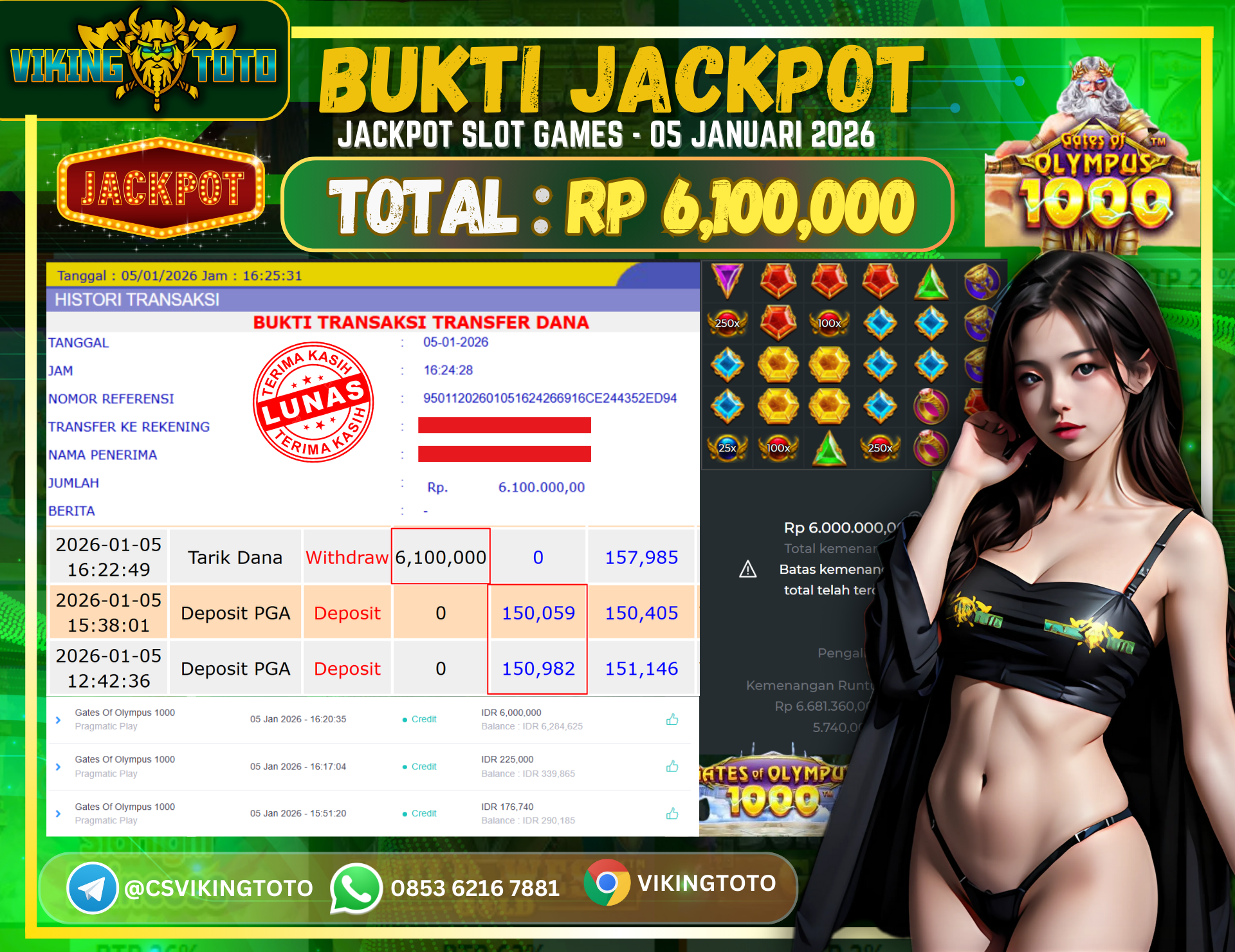 Bukti Jackpot Lunas VikingToto